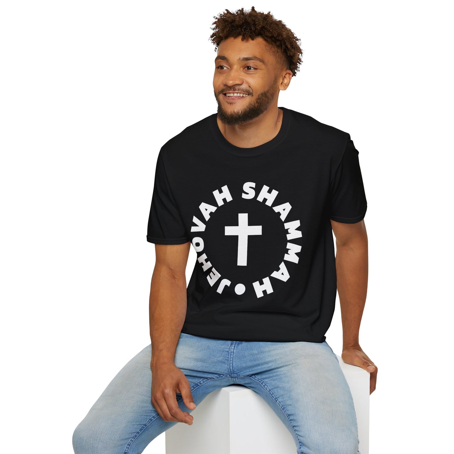 Jehovah Shammah Cross T-Shirt — Christian Faith Tee