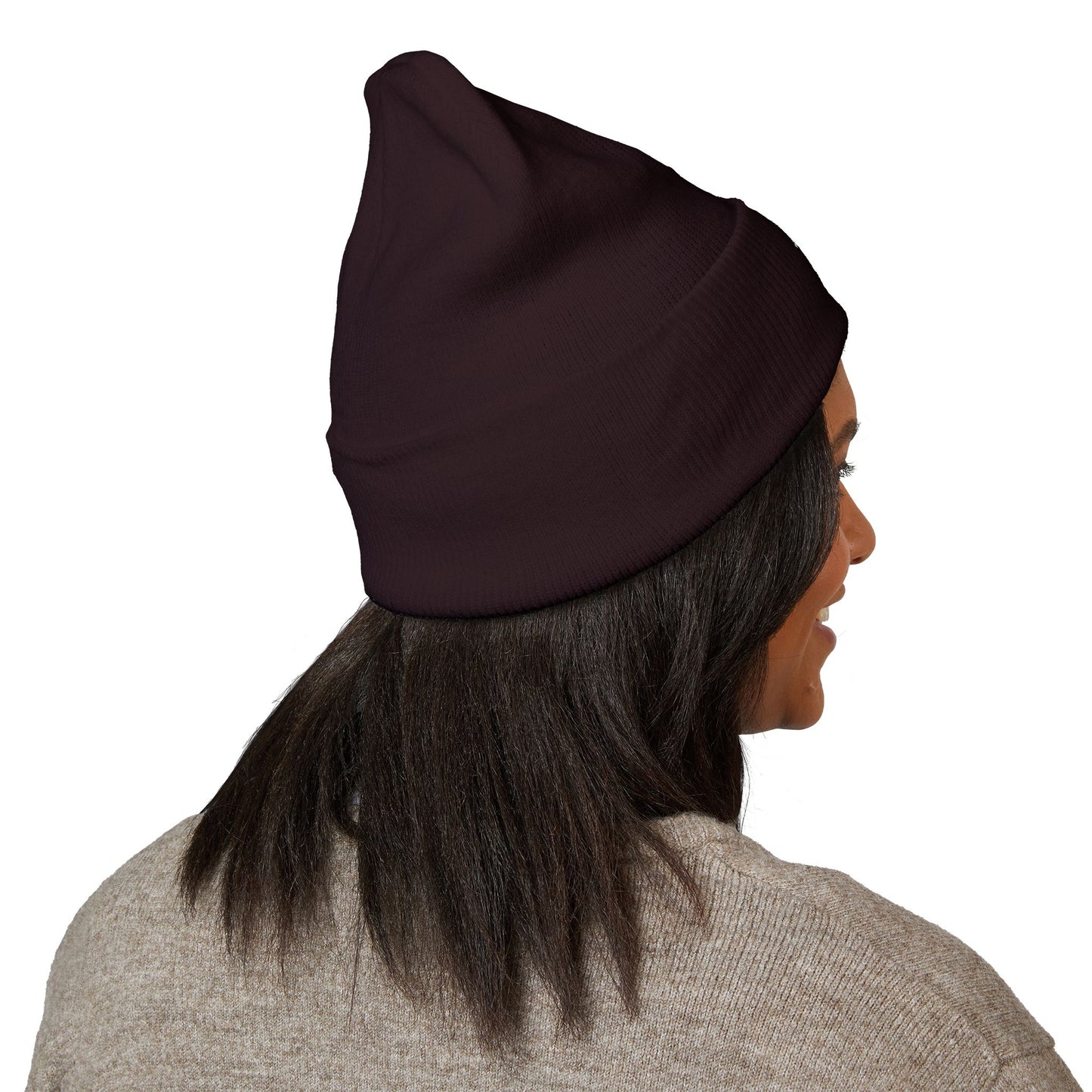 Embroidered Cross Cuffed Beanie — Classic Christian Knit Hat