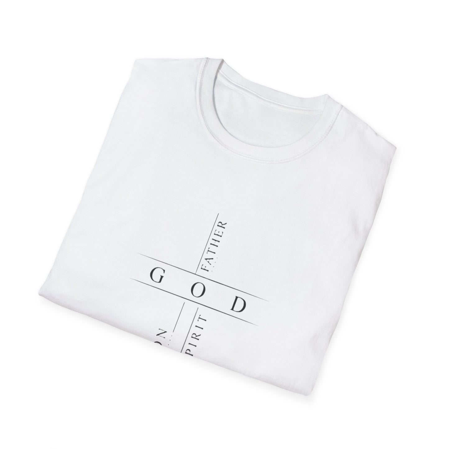 Christian Cross T-Shirt — "Holy Trinity" Minimal Faith Tee