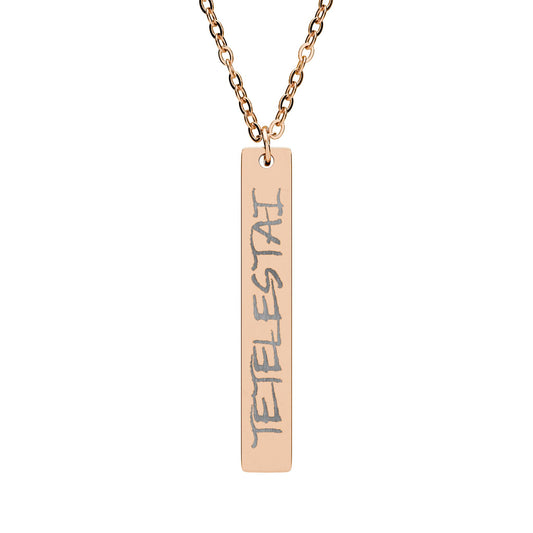 Vertical Bar Necklace (Engraving)