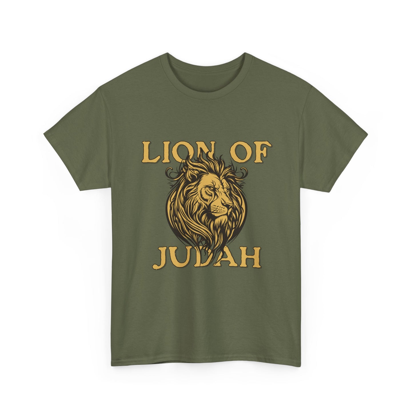 Lion of Judah T-Shirt — Gold Lion Faith Graphic Tee