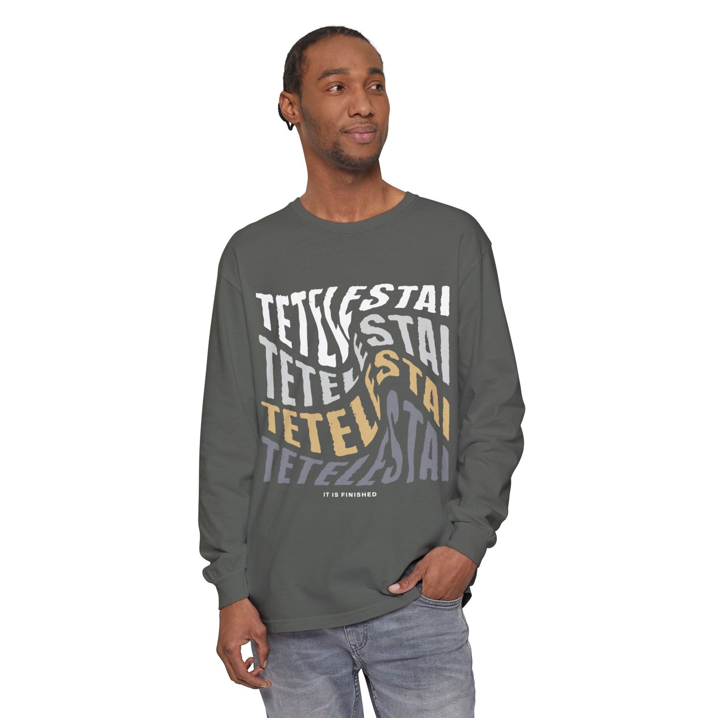 Longsleeve — Retro Stacked "TETELESTAI" Graphic Long Sleeve