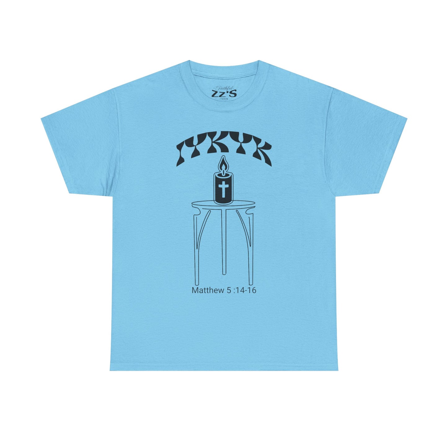 Matthew 5:14-16 Candle Tee — Christian Faith Inspirational T-Shirt