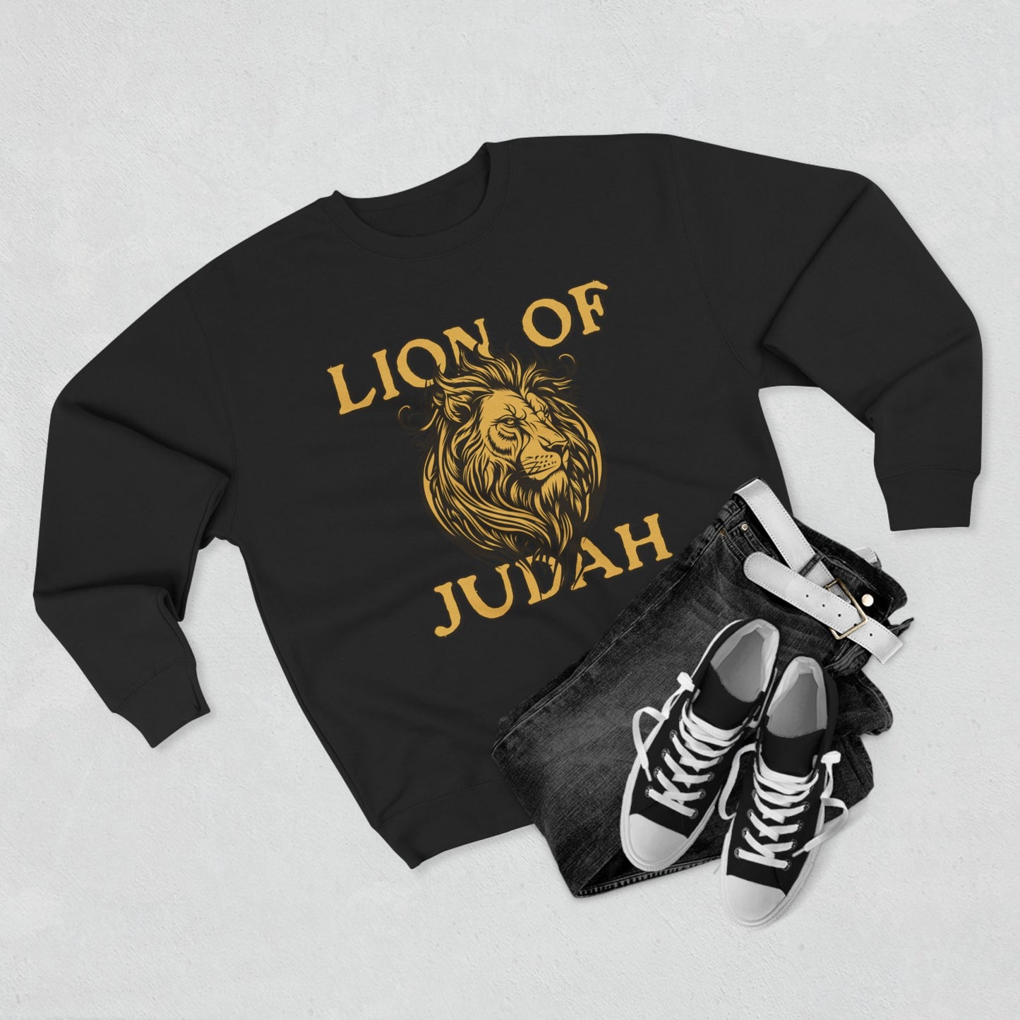 Lion of Judah Sweatshirt — Faith-Inspired Lion Graphic Crewneck