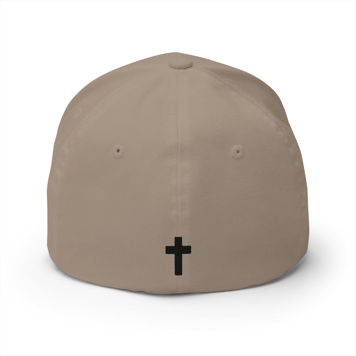Embroidered 'TRUST GOD' Cross Cap – Structured Closed-Back Baseball Hat