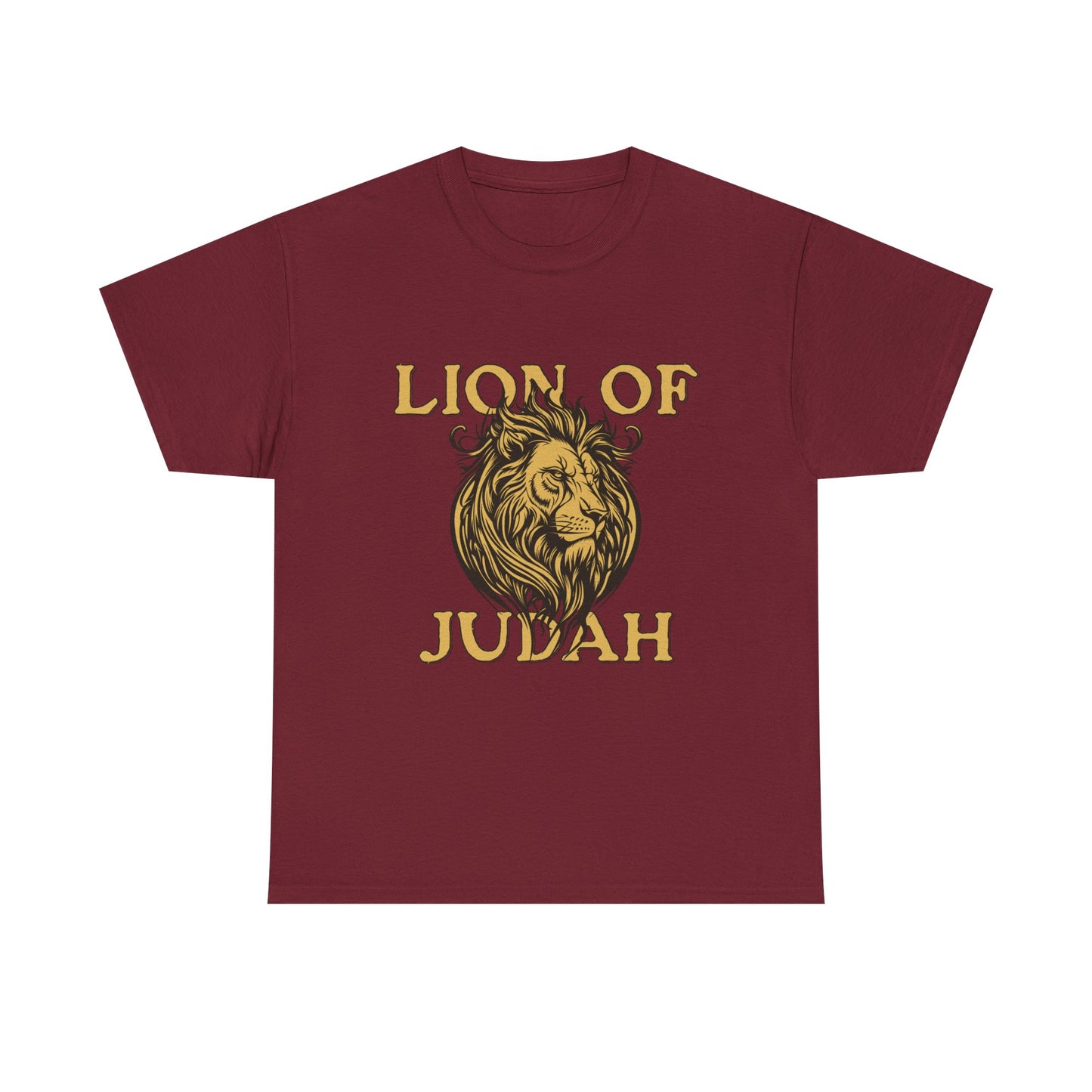 Lion of Judah T-Shirt — Gold Lion Faith Graphic Tee