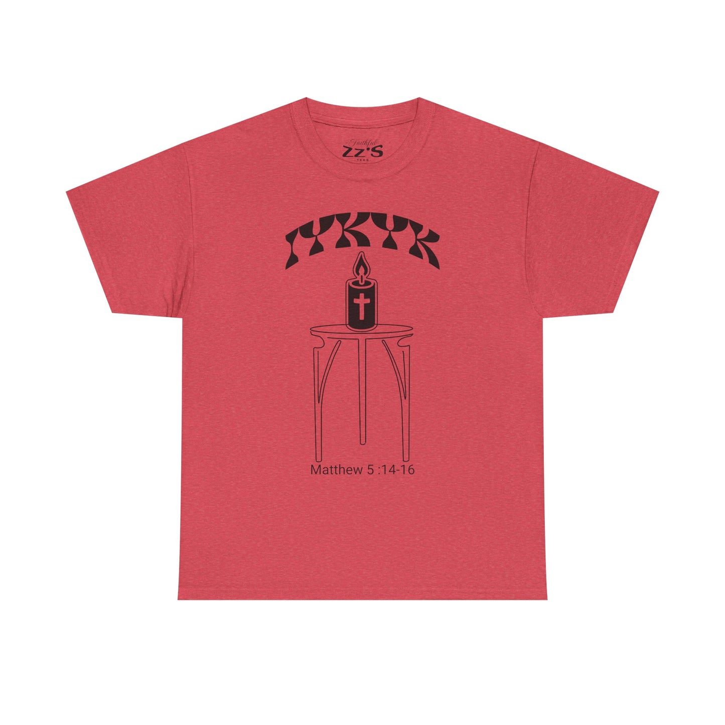 Matthew 5:14-16 Candle Tee — Christian Faith Inspirational T-Shirt