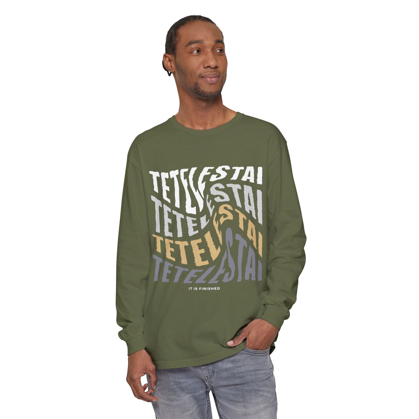 Longsleeve — Retro Stacked "TETELESTAI" Graphic Long Sleeve