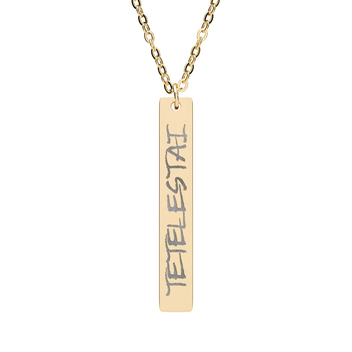 Vertical Bar Necklace (Engraving)