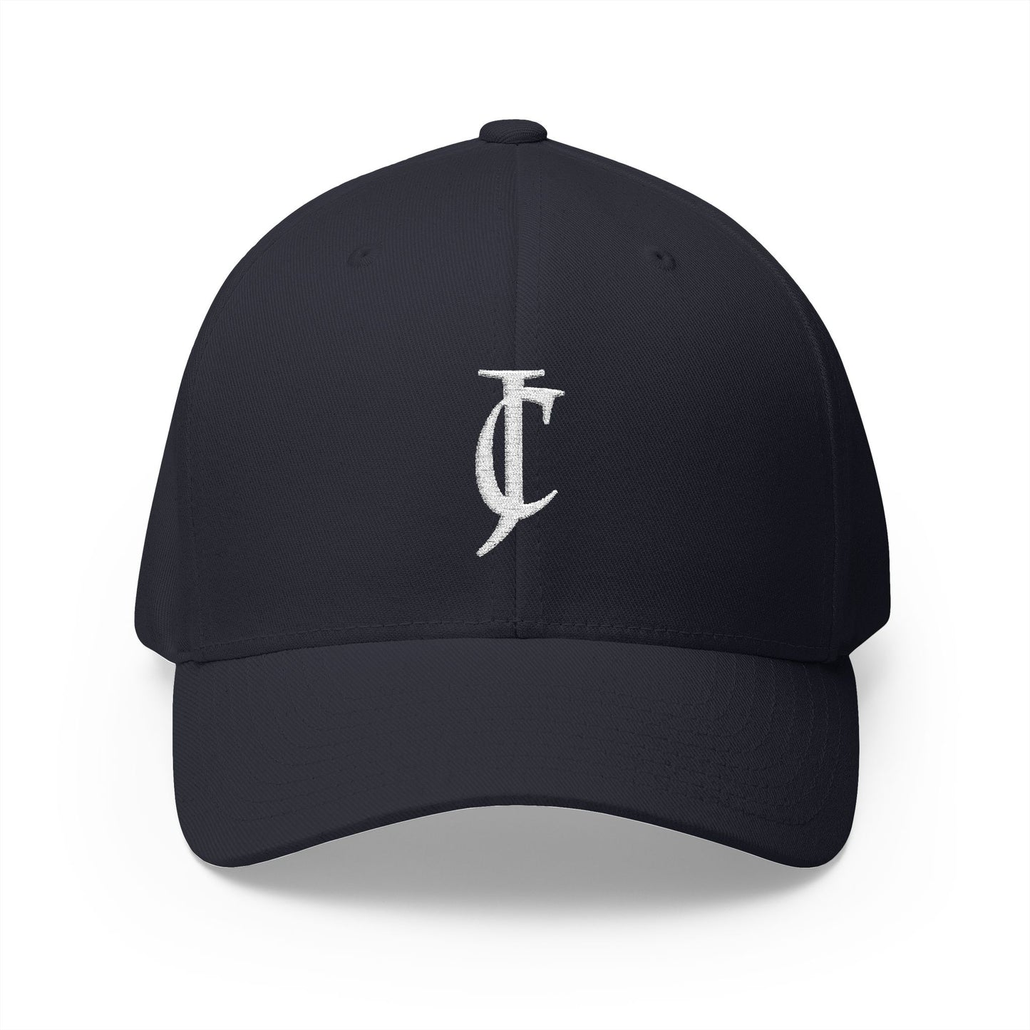 Embroidered Monogram Cap — Distressed 'JC' Initial Baseball Hat
