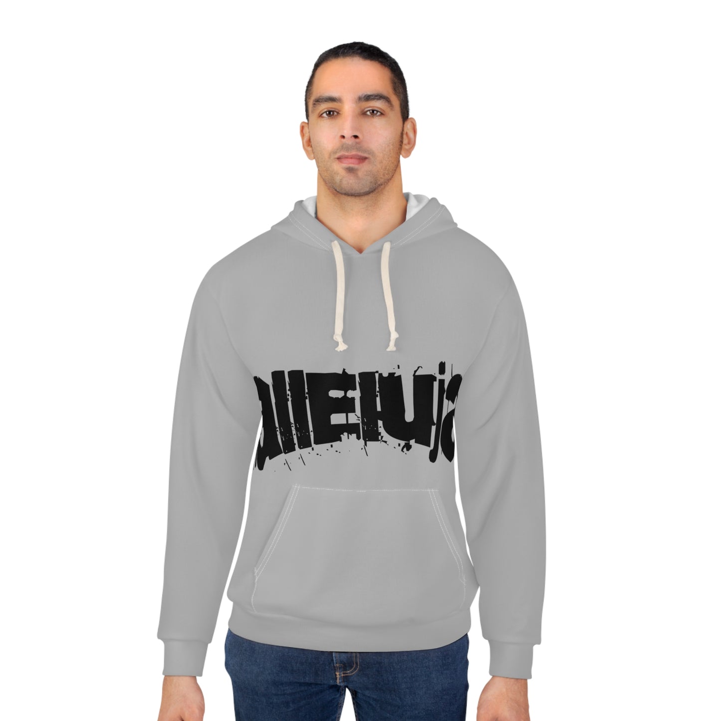 Religious Unisex Pullover Hoodie with Hallelujah and Jesus Design