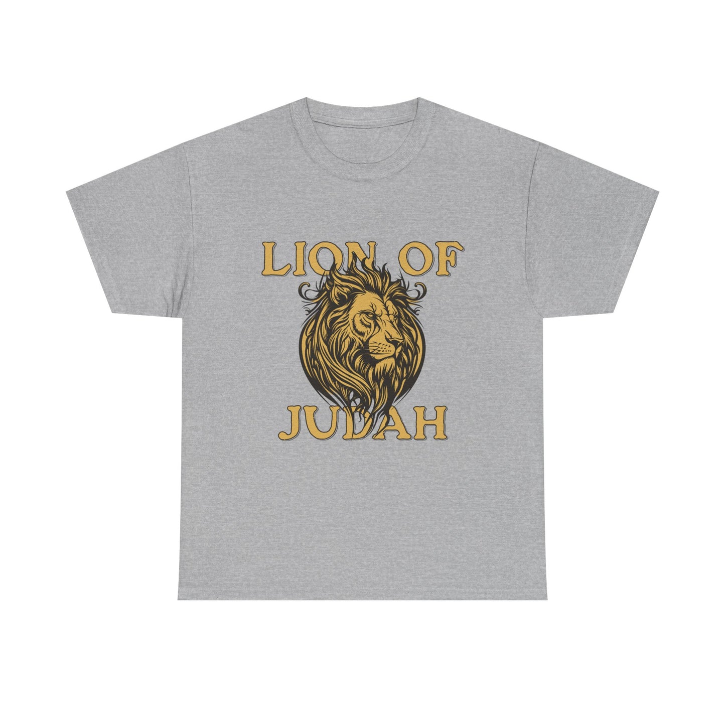 Lion of Judah T-Shirt — Gold Lion Faith Graphic Tee
