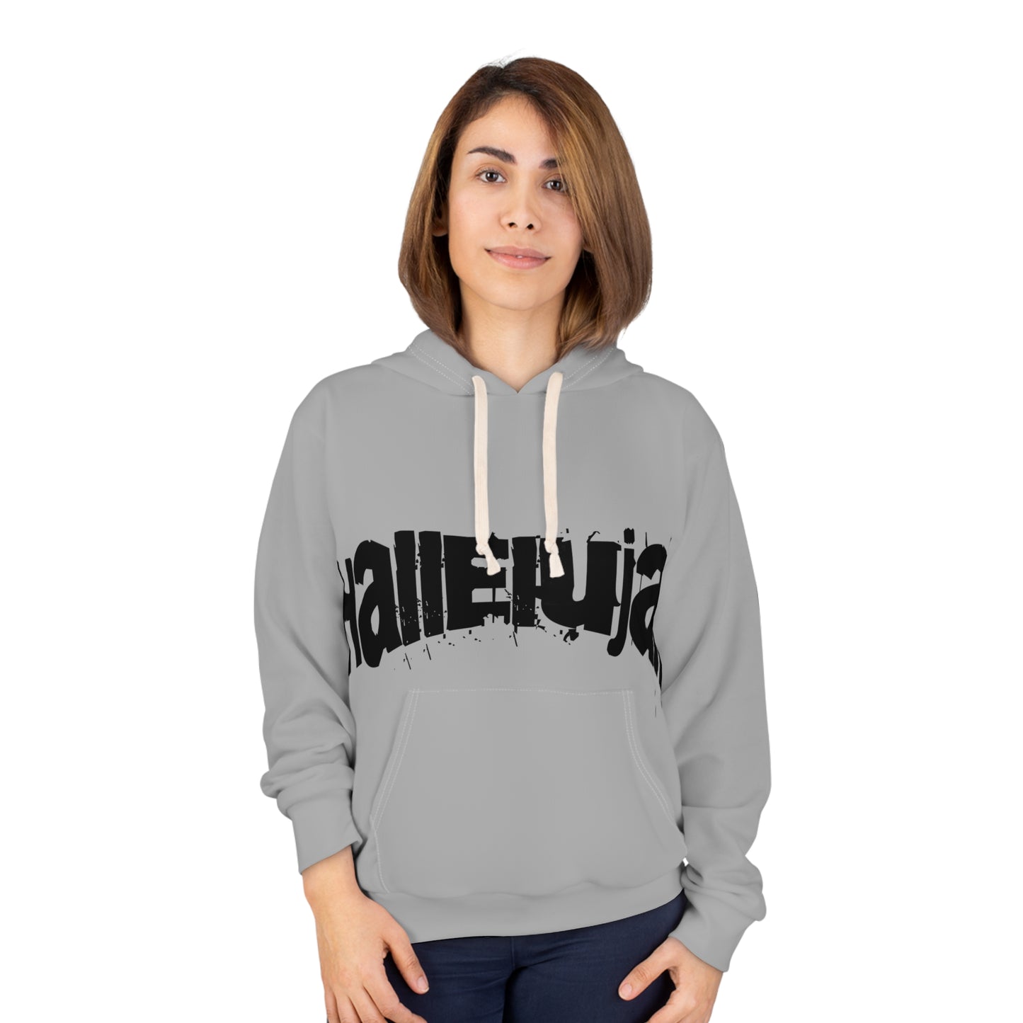 Religious Unisex Pullover Hoodie with Hallelujah and Jesus Design