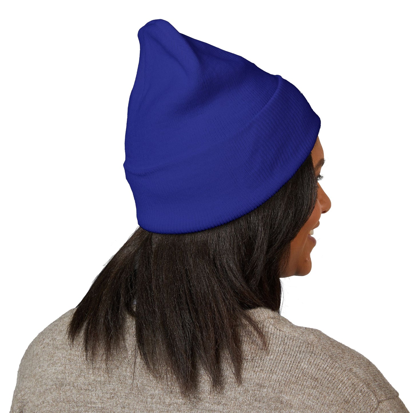 Embroidered Cross Cuffed Beanie — Classic Christian Knit Hat