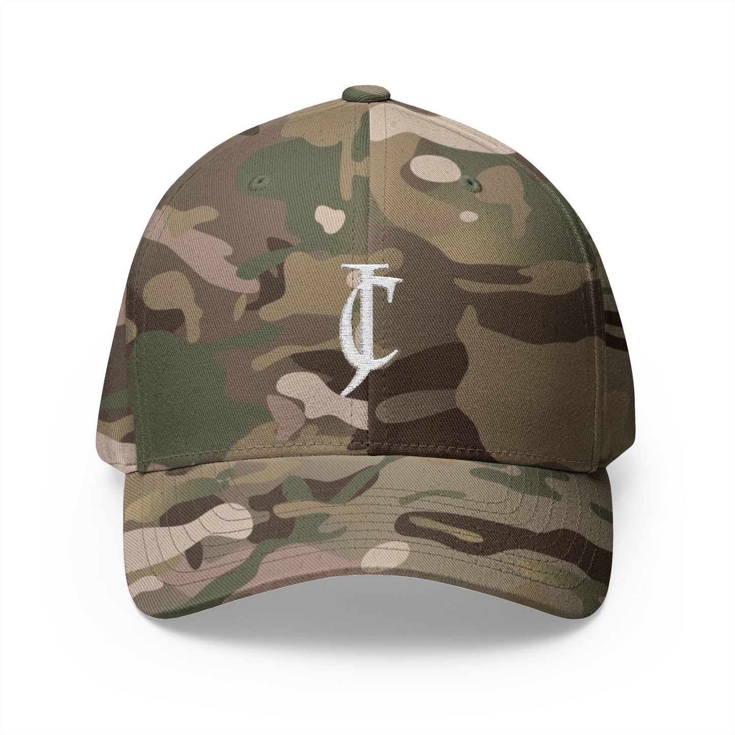 Embroidered Monogram Cap — Distressed 'JC' Initial Baseball Hat