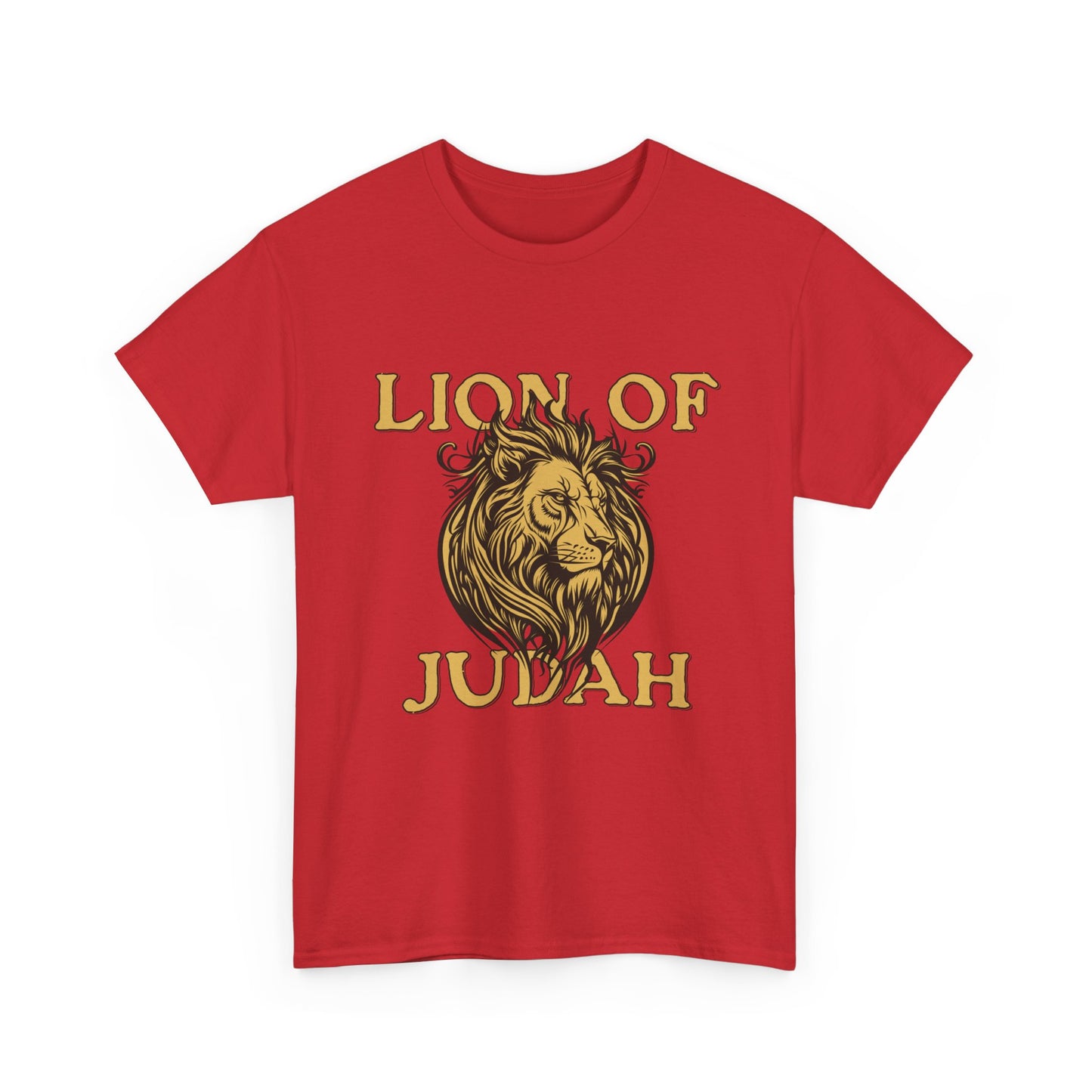Lion of Judah T-Shirt — Gold Lion Faith Graphic Tee