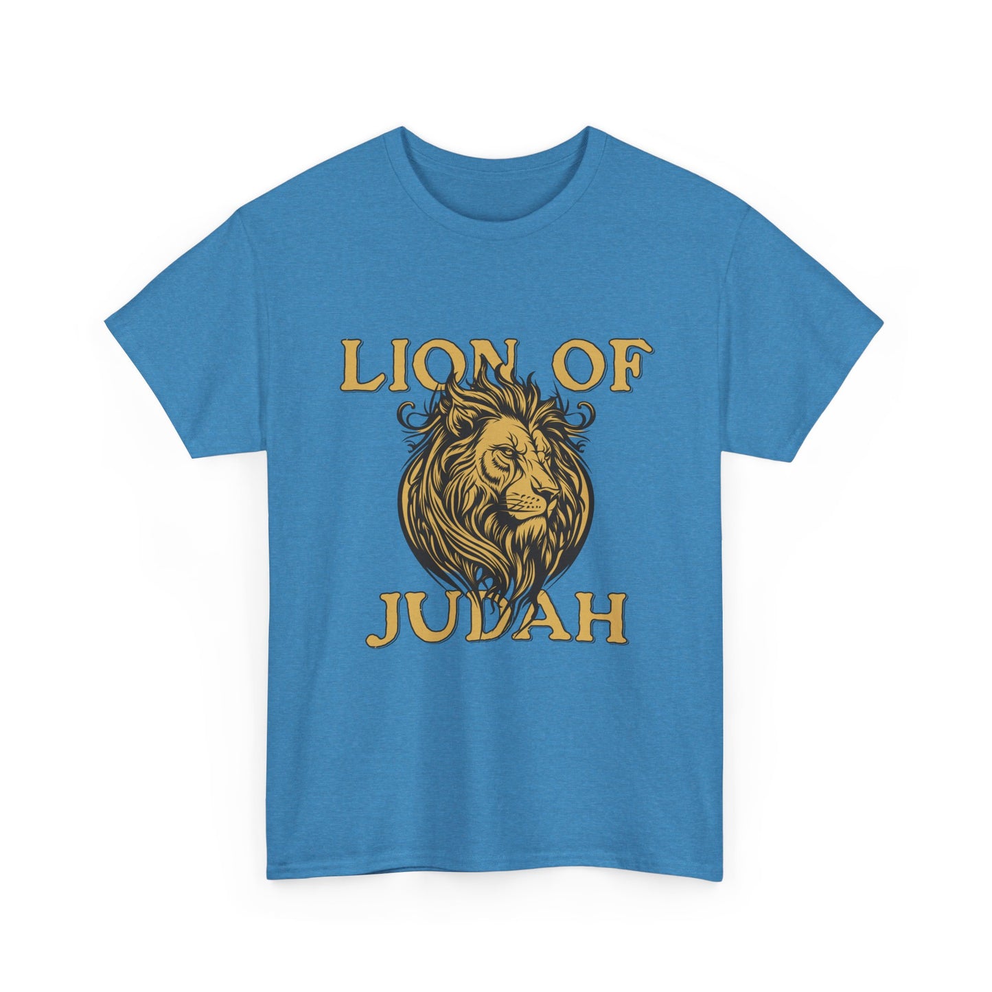 Lion of Judah T-Shirt — Gold Lion Faith Graphic Tee