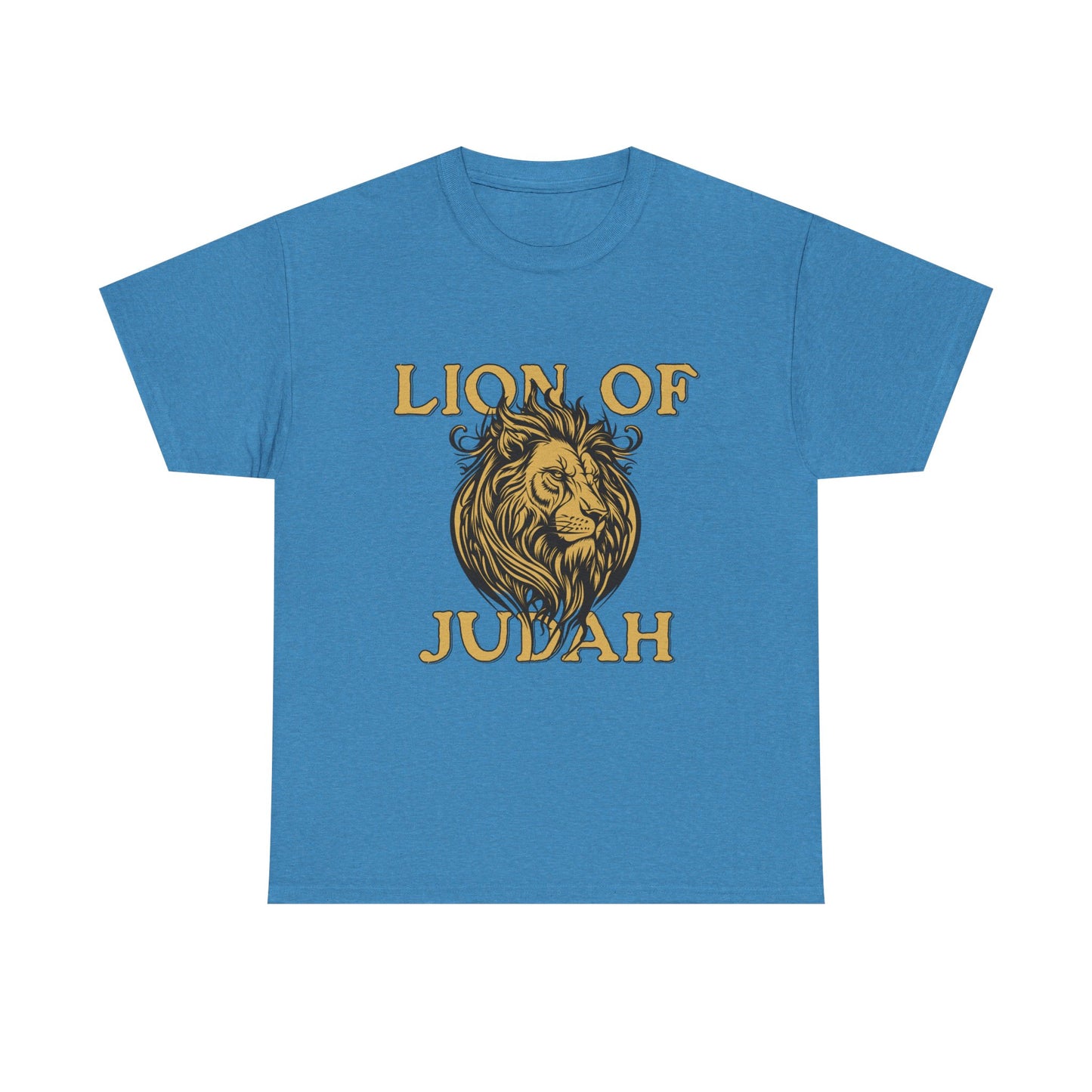 Lion of Judah T-Shirt — Gold Lion Faith Graphic Tee