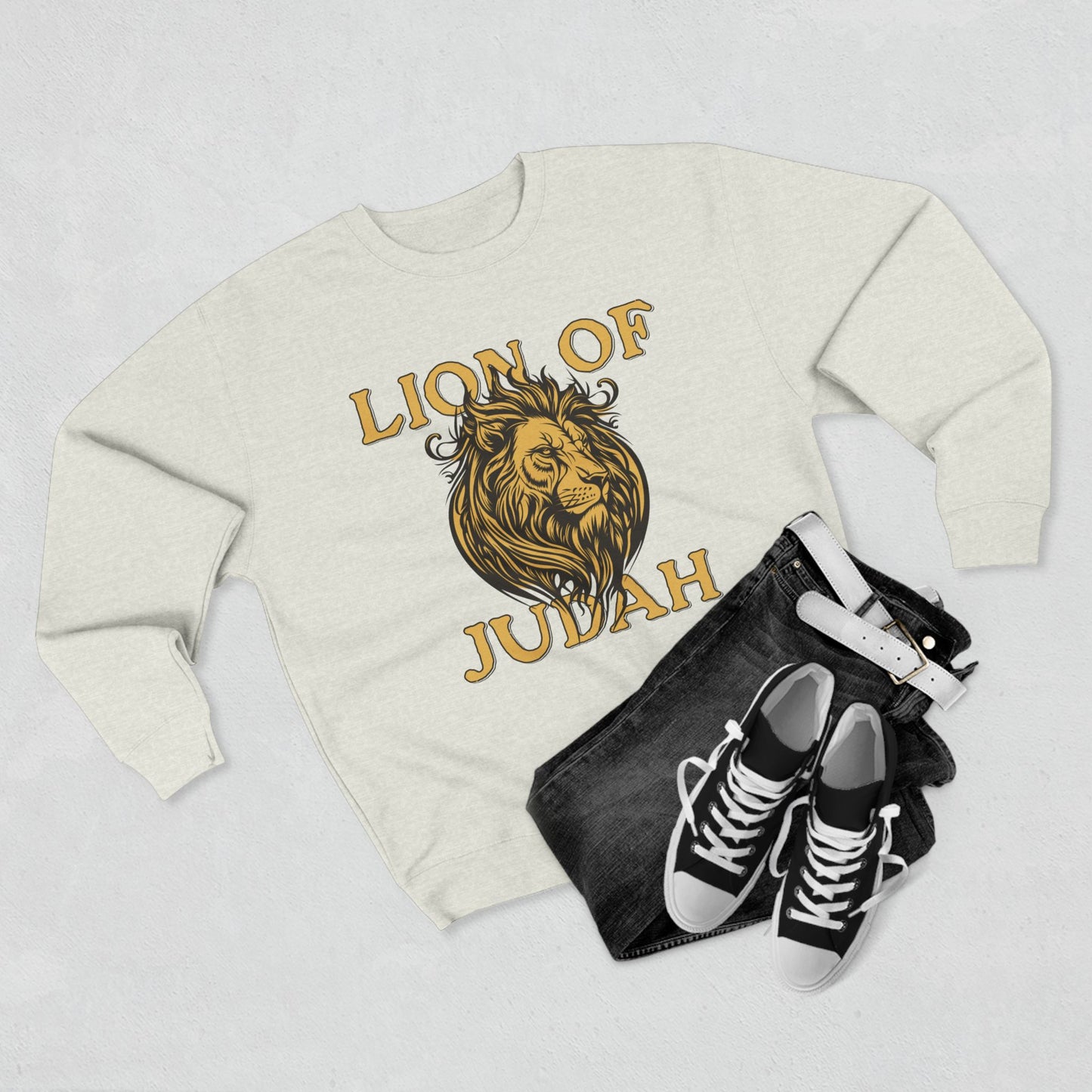 Lion of Judah Sweatshirt — Faith-Inspired Lion Graphic Crewneck