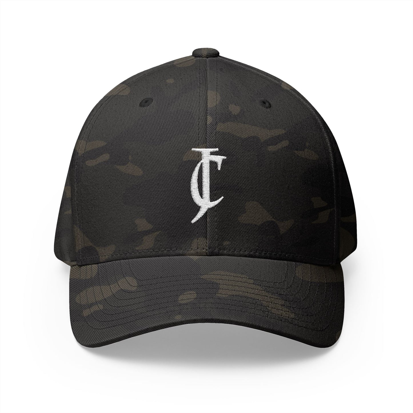 Embroidered Monogram Cap — Distressed 'JC' Initial Baseball Hat
