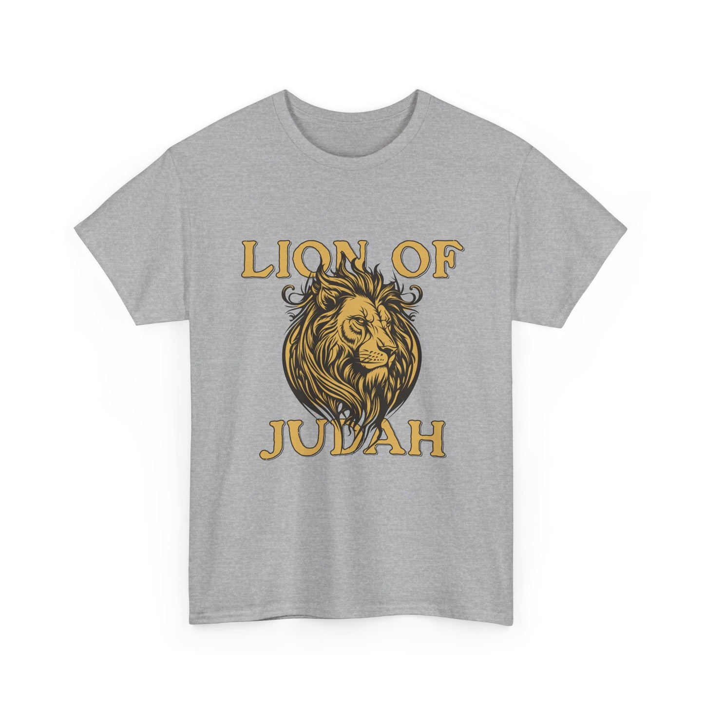 Lion of Judah T-Shirt — Gold Lion Faith Graphic Tee
