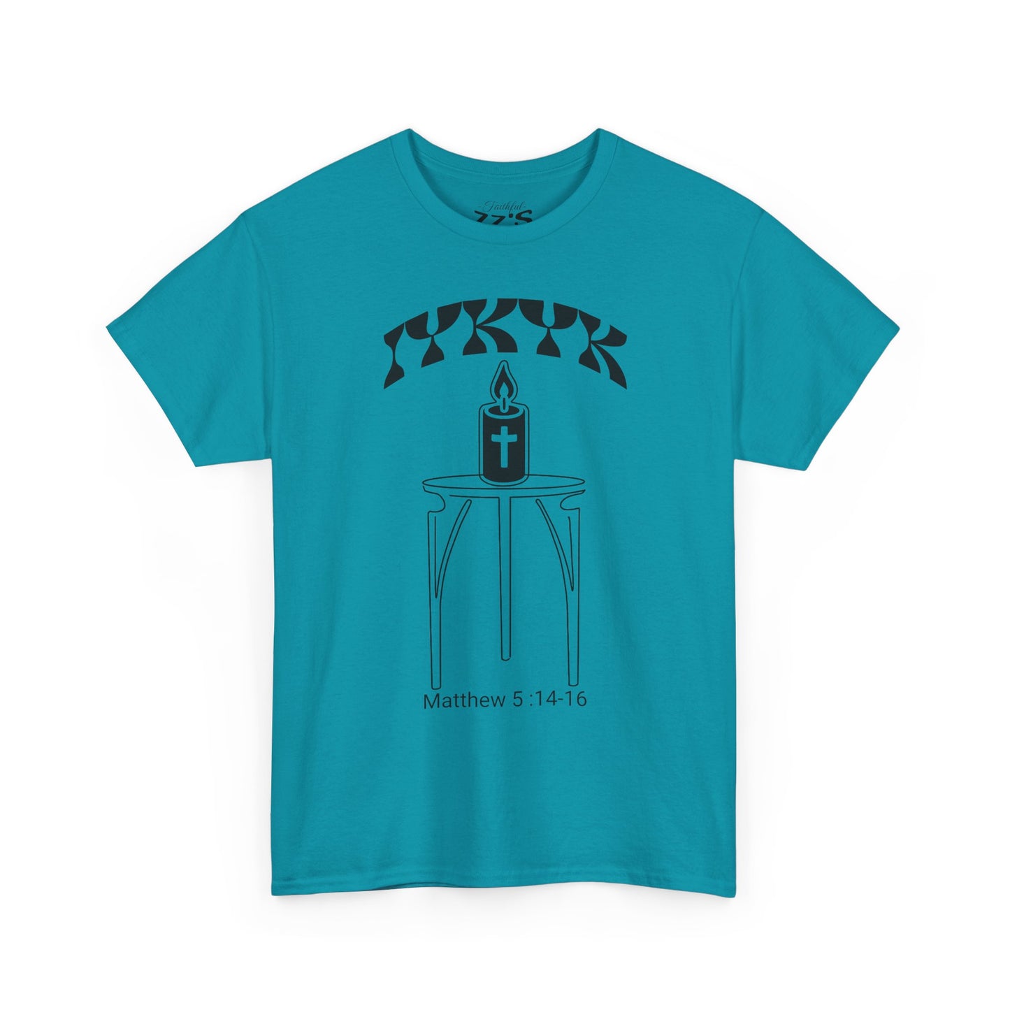 Matthew 5:14-16 Candle Tee — Christian Faith Inspirational T-Shirt