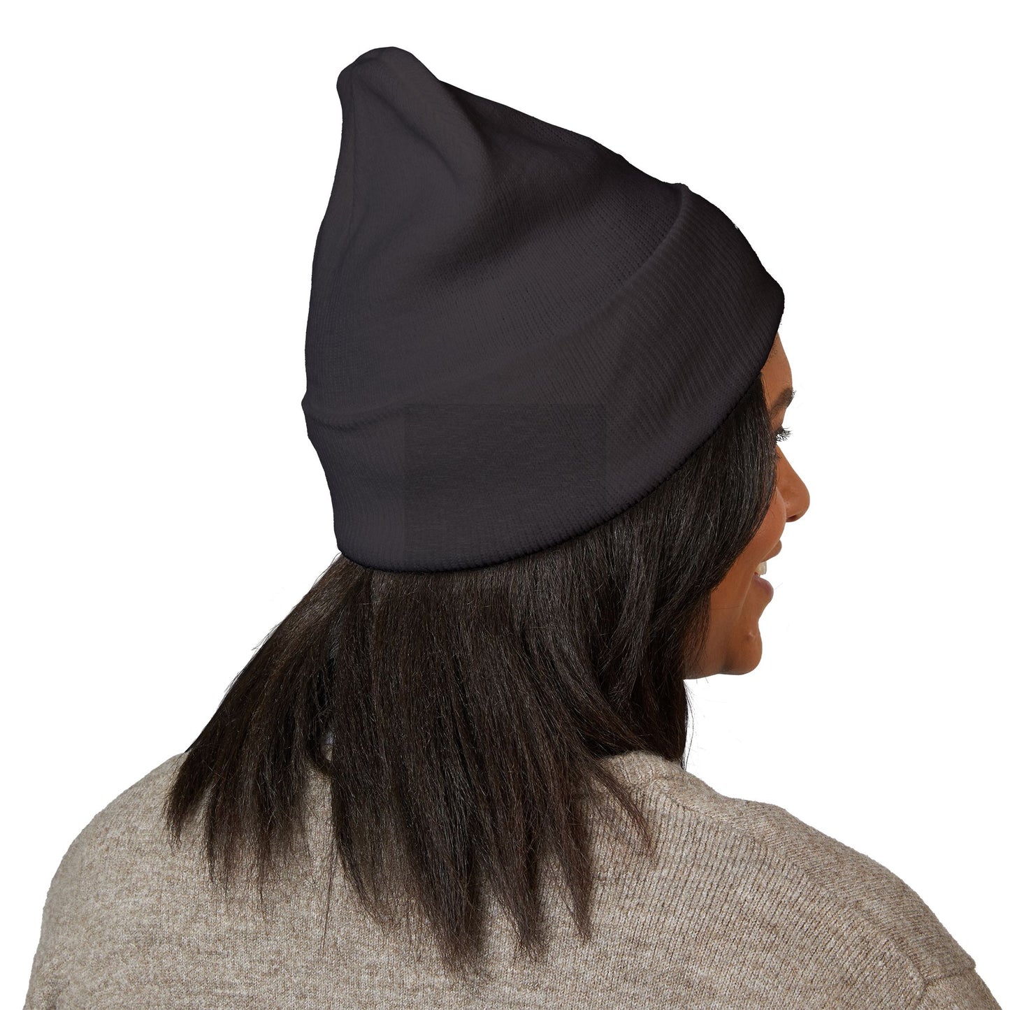 Embroidered Cross Cuffed Beanie — Classic Christian Knit Hat