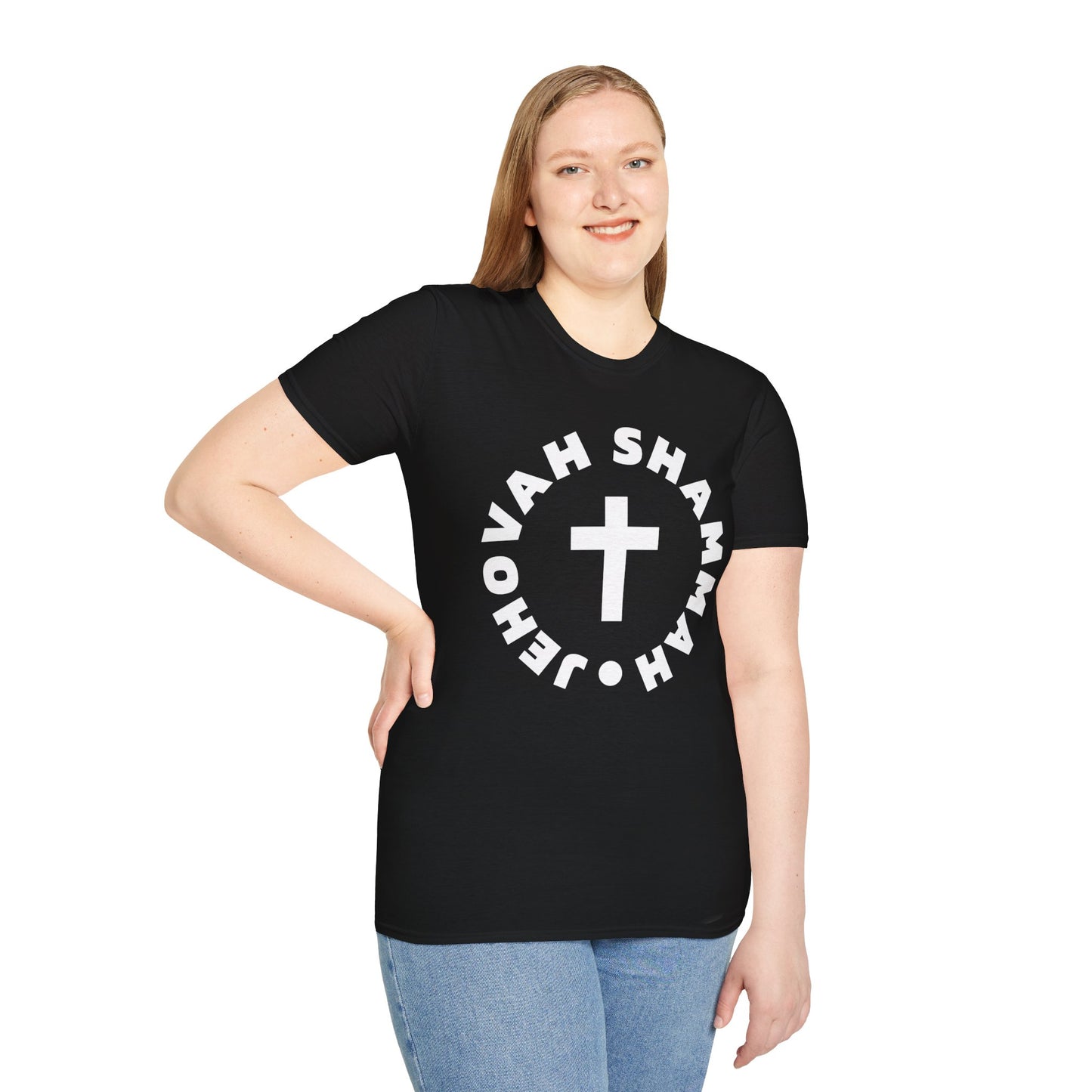 Jehovah Shammah Cross T-Shirt — Christian Faith Tee