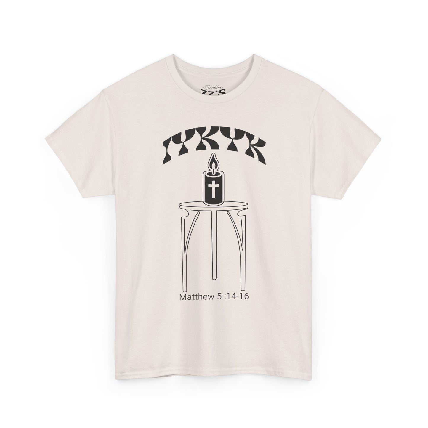 Matthew 5:14-16 Candle Tee — Christian Faith Inspirational T-Shirt