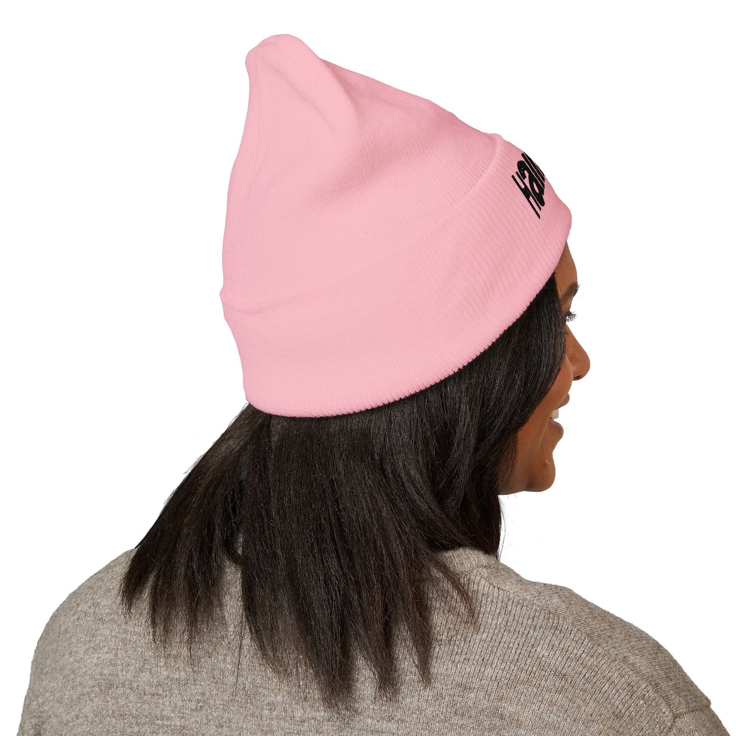 Hallelujah Embroidered Cuffed Beanie — Classic Knit Winter Hat