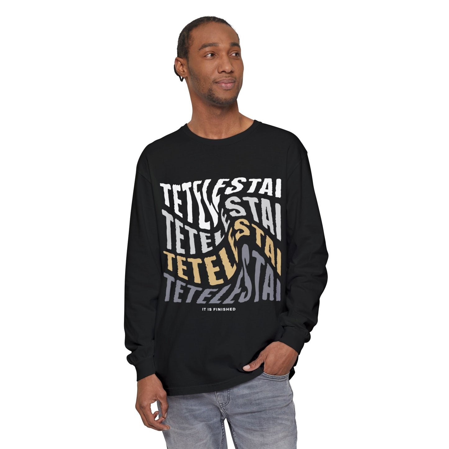 Longsleeve — Retro Stacked "TETELESTAI" Graphic Long Sleeve