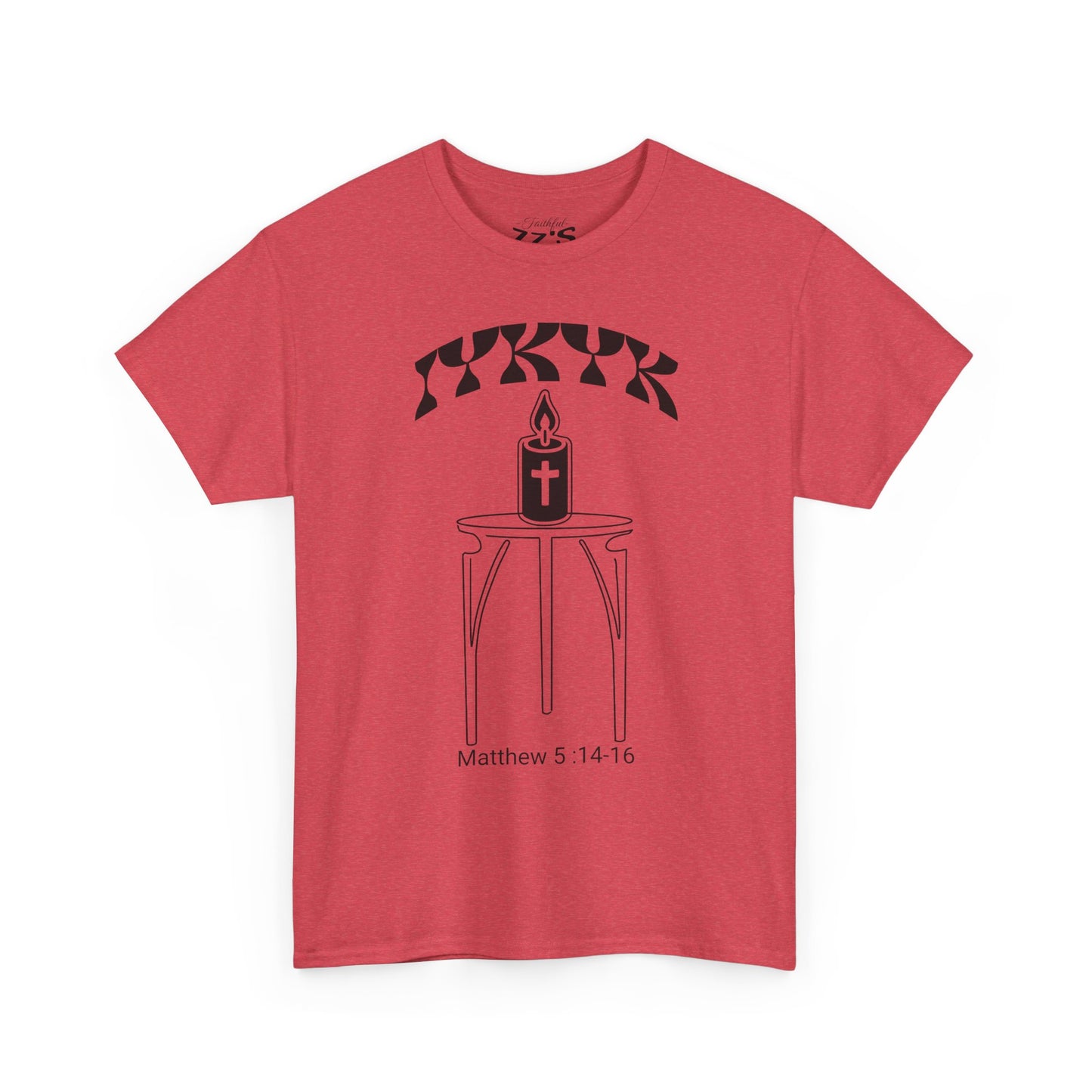 Matthew 5:14-16 Candle Tee — Christian Faith Inspirational T-Shirt
