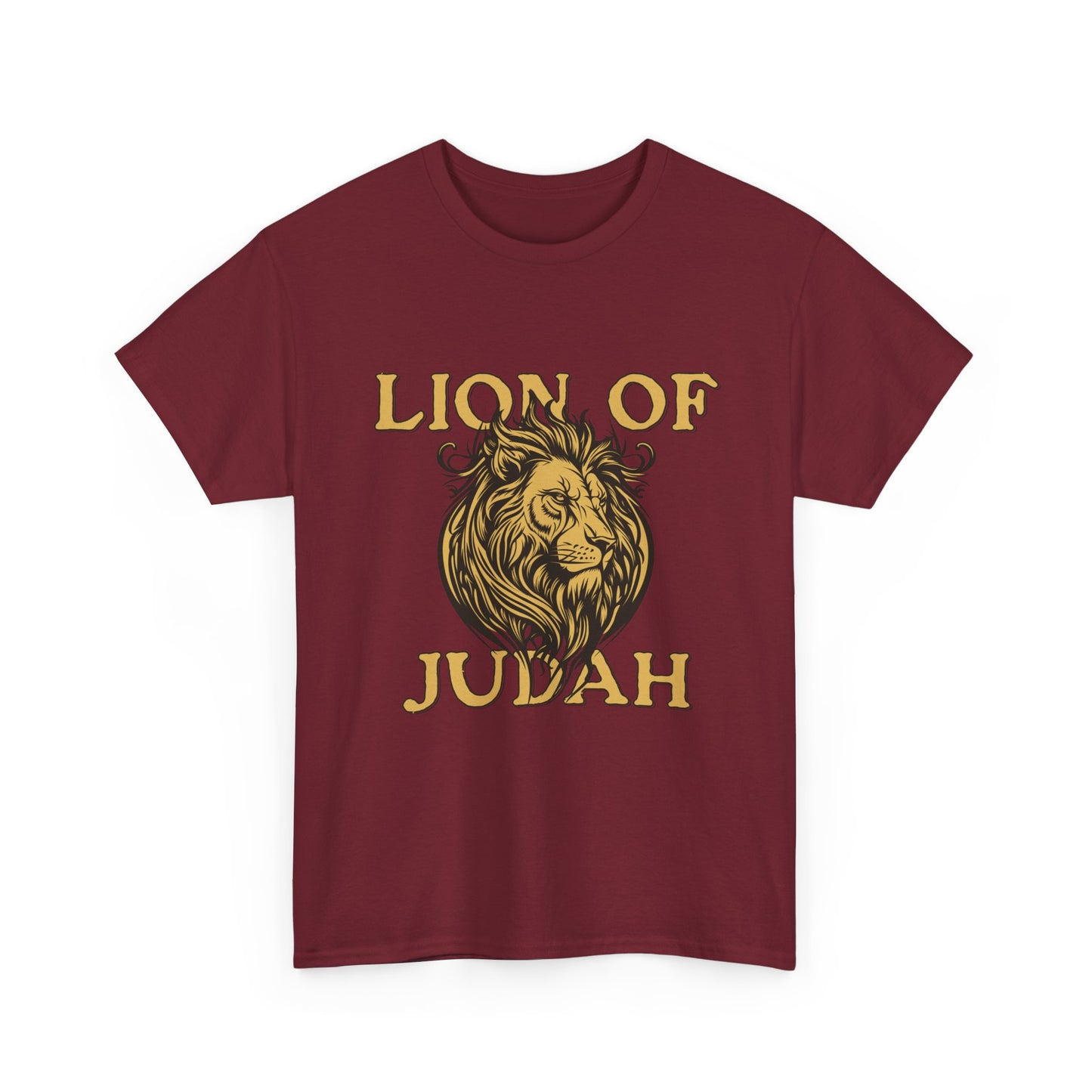 Lion of Judah T-Shirt — Gold Lion Faith Graphic Tee