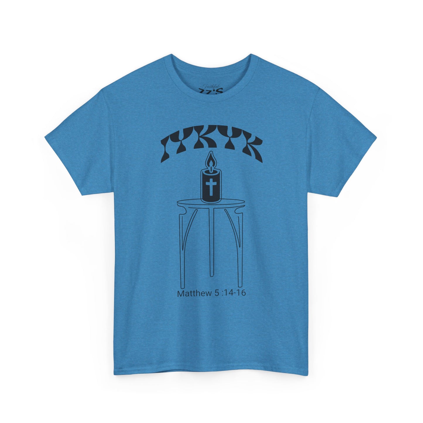 Matthew 5:14-16 Candle Tee — Christian Faith Inspirational T-Shirt