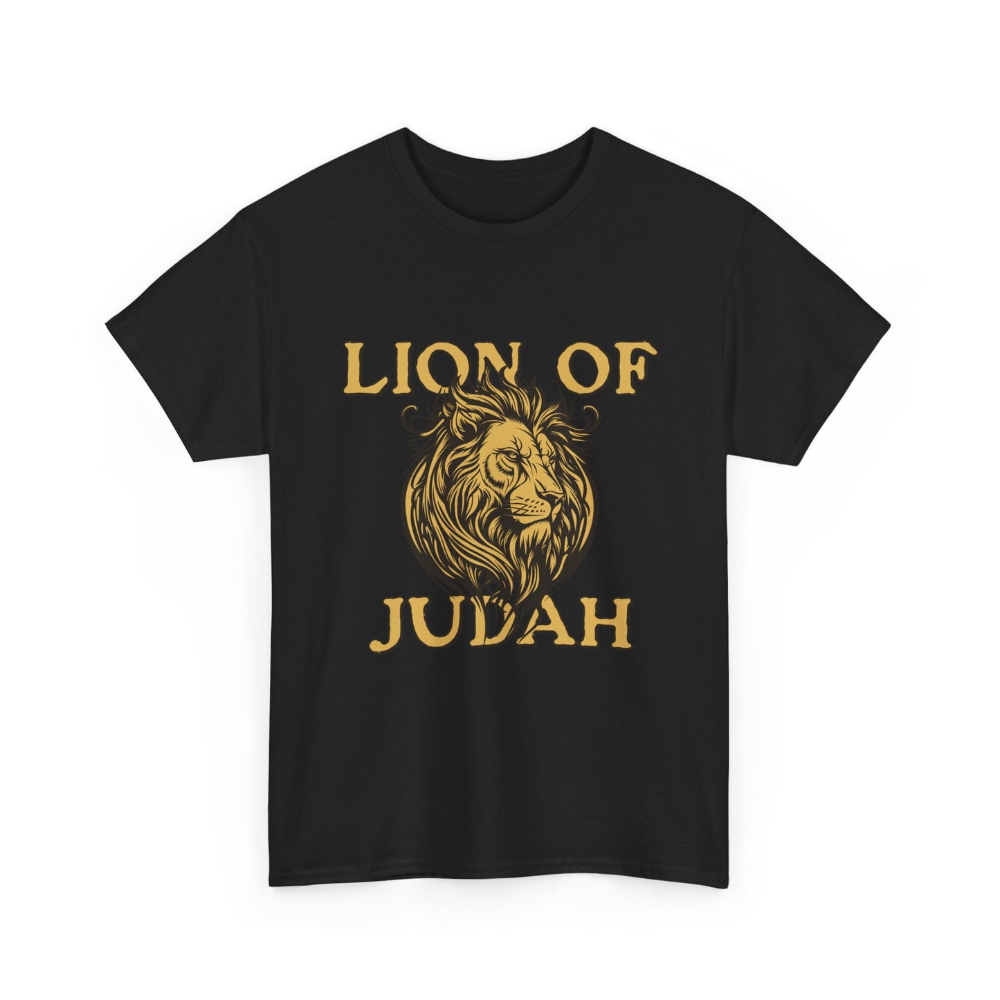 Lion of Judah T-Shirt — Gold Lion Faith Graphic Tee
