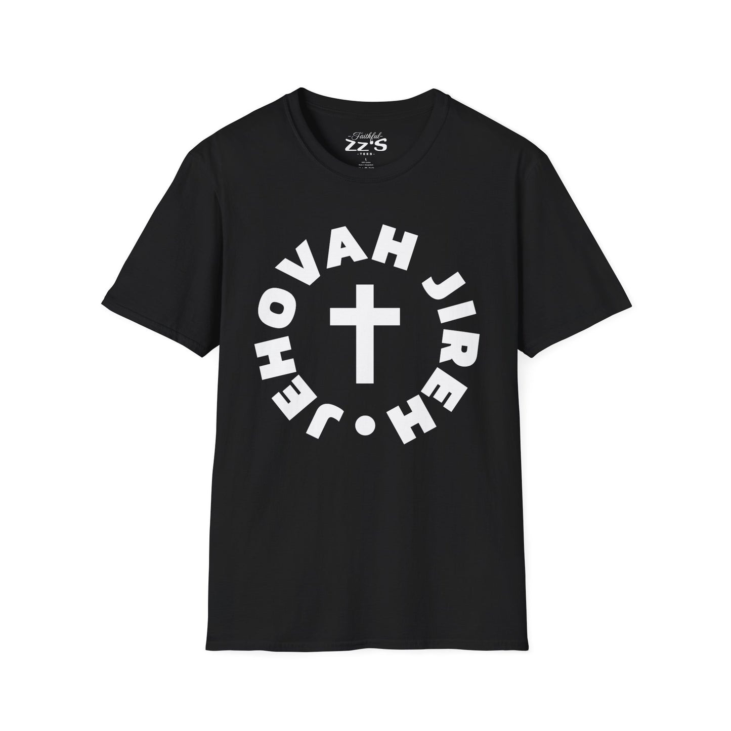 Christian T-Shirt — "Jehovah Jireh" Cross Faith Tee