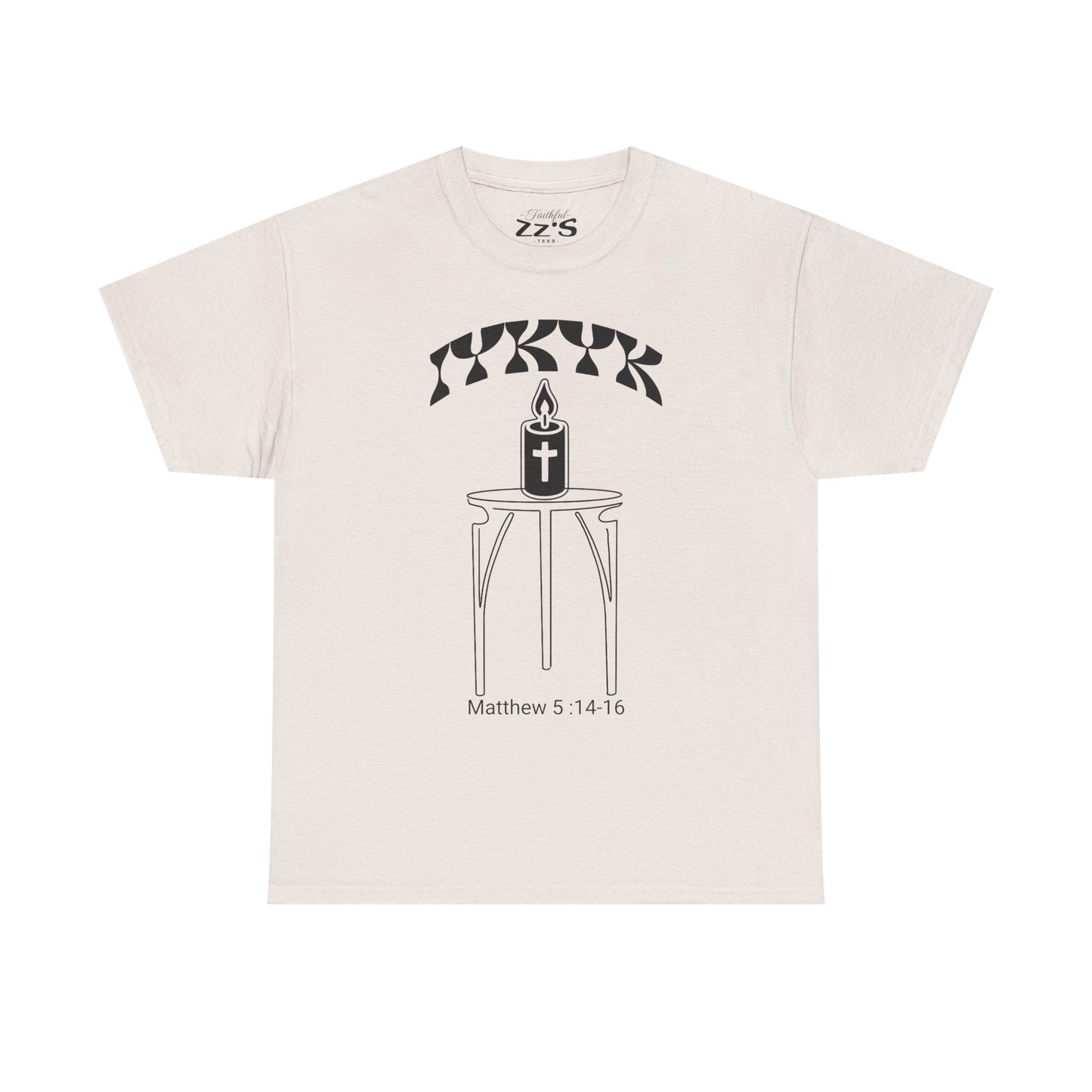 Matthew 5:14-16 Candle Tee — Christian Faith Inspirational T-Shirt