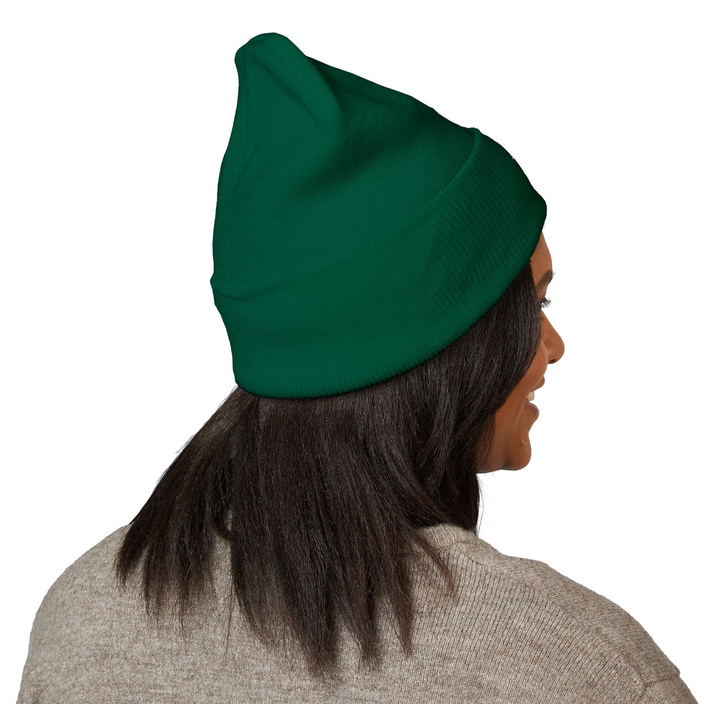 Embroidered Cross Cuffed Beanie — Classic Christian Knit Hat