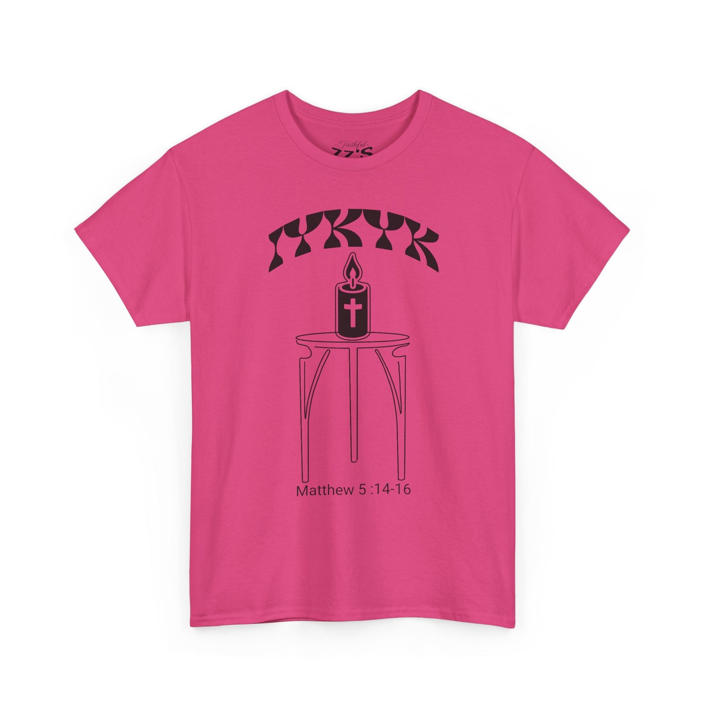Matthew 5:14-16 Candle Tee — Christian Faith Inspirational T-Shirt
