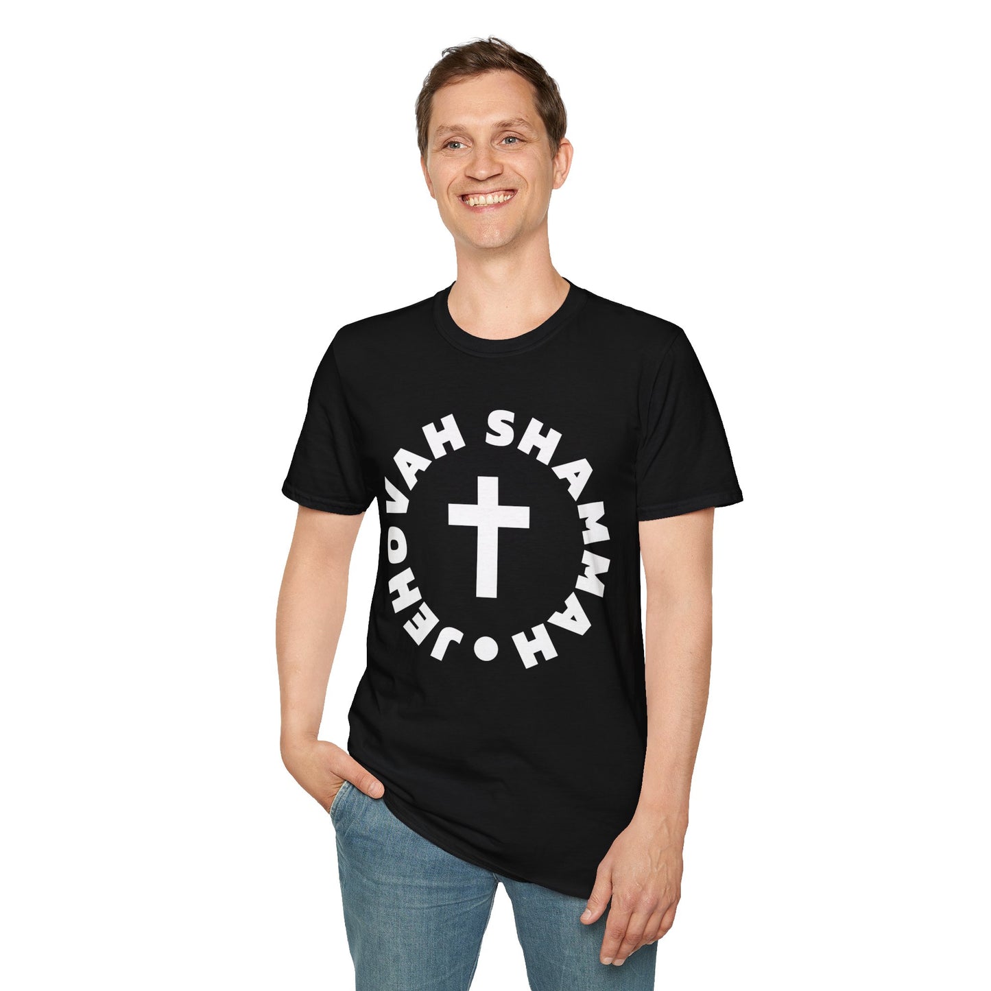 Jehovah Shammah Cross T-Shirt — Christian Faith Tee