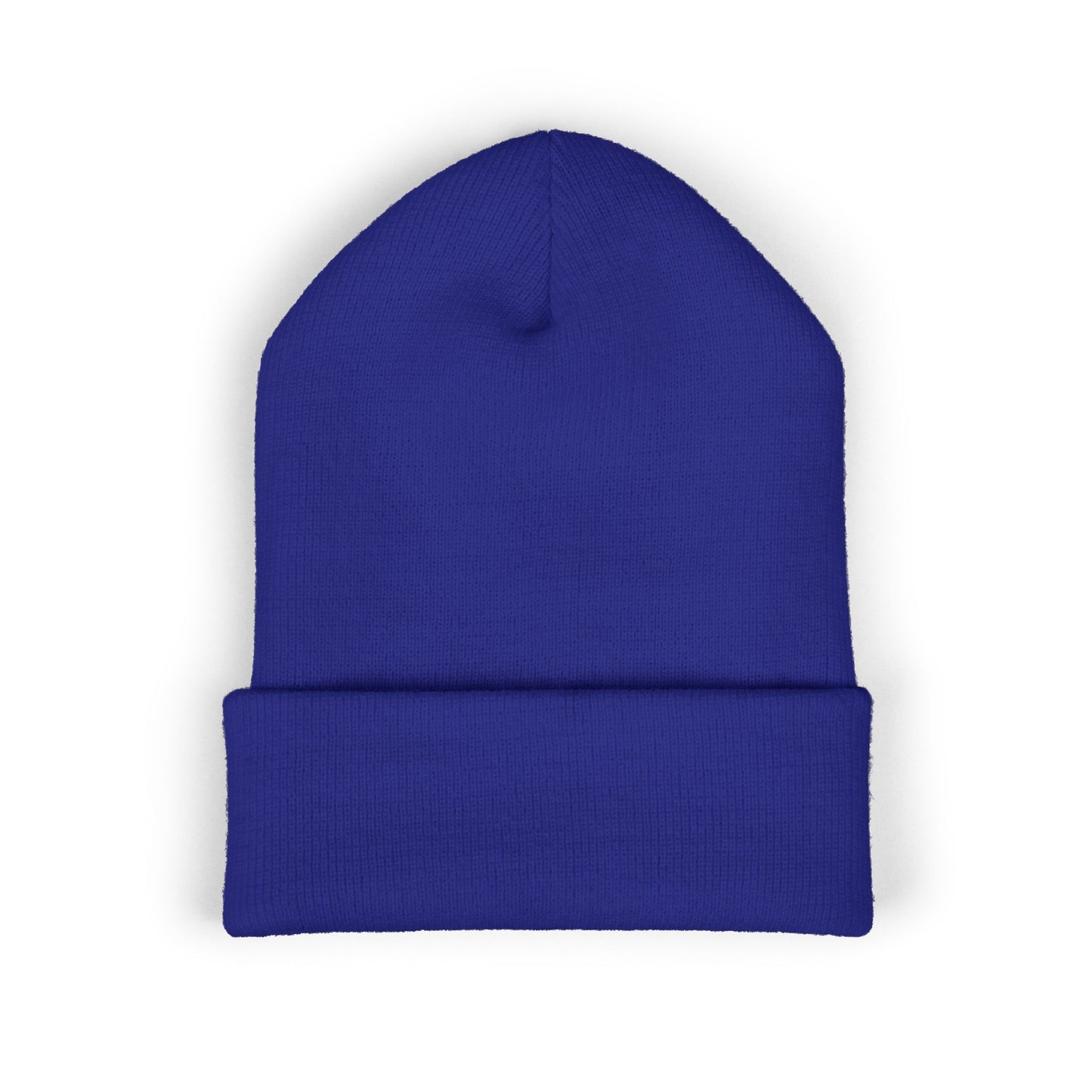 Embroidered Cross Cuffed Beanie — Classic Christian Knit Hat