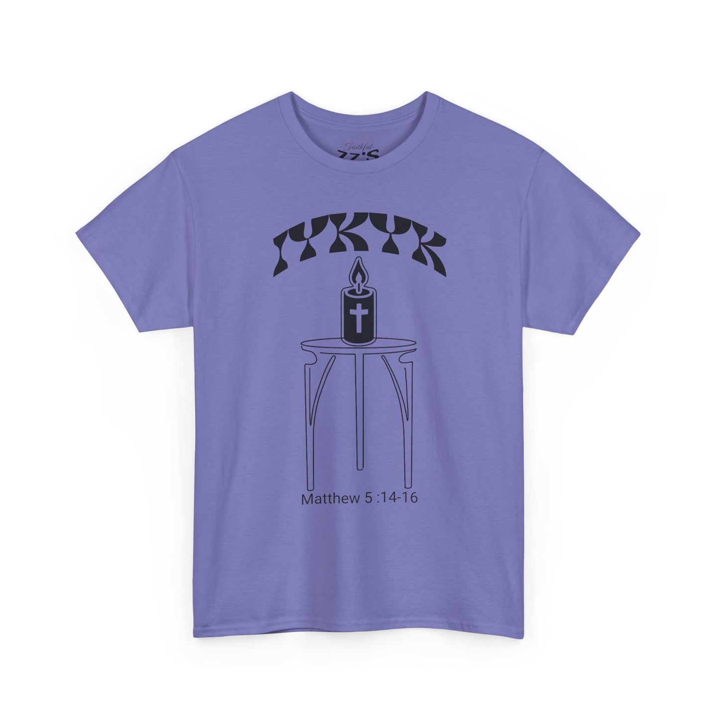 Matthew 5:14-16 Candle Tee — Christian Faith Inspirational T-Shirt