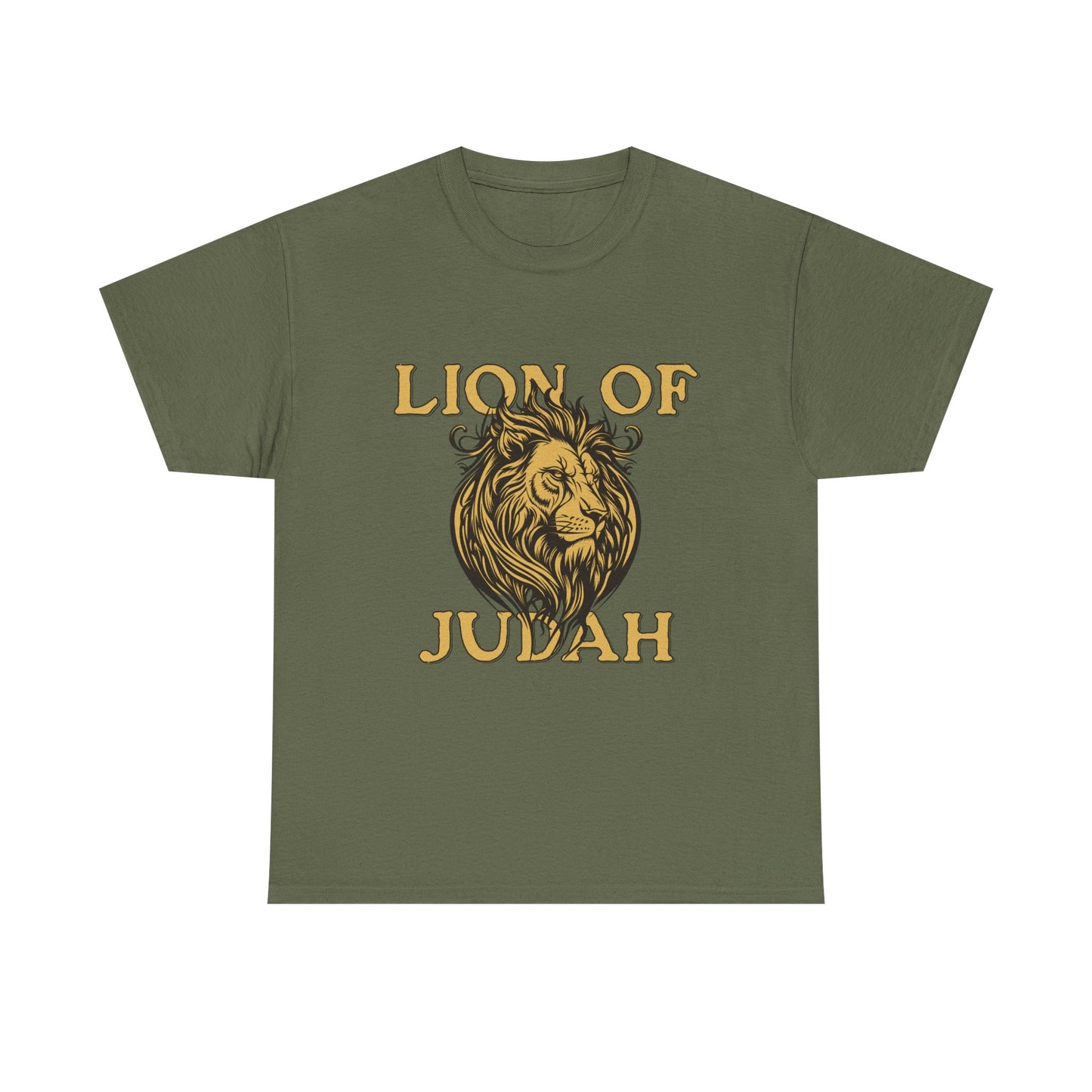 Lion of Judah T-Shirt — Gold Lion Faith Graphic Tee