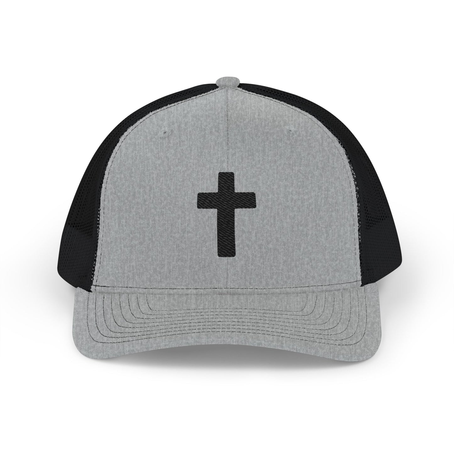Embroidered Cross Trucker Hat – Mesh Snapback Cap for Faith & Everyday Wear