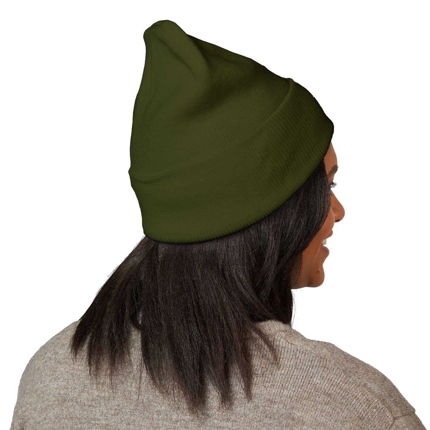 Embroidered Cross Cuffed Beanie — Classic Christian Knit Hat