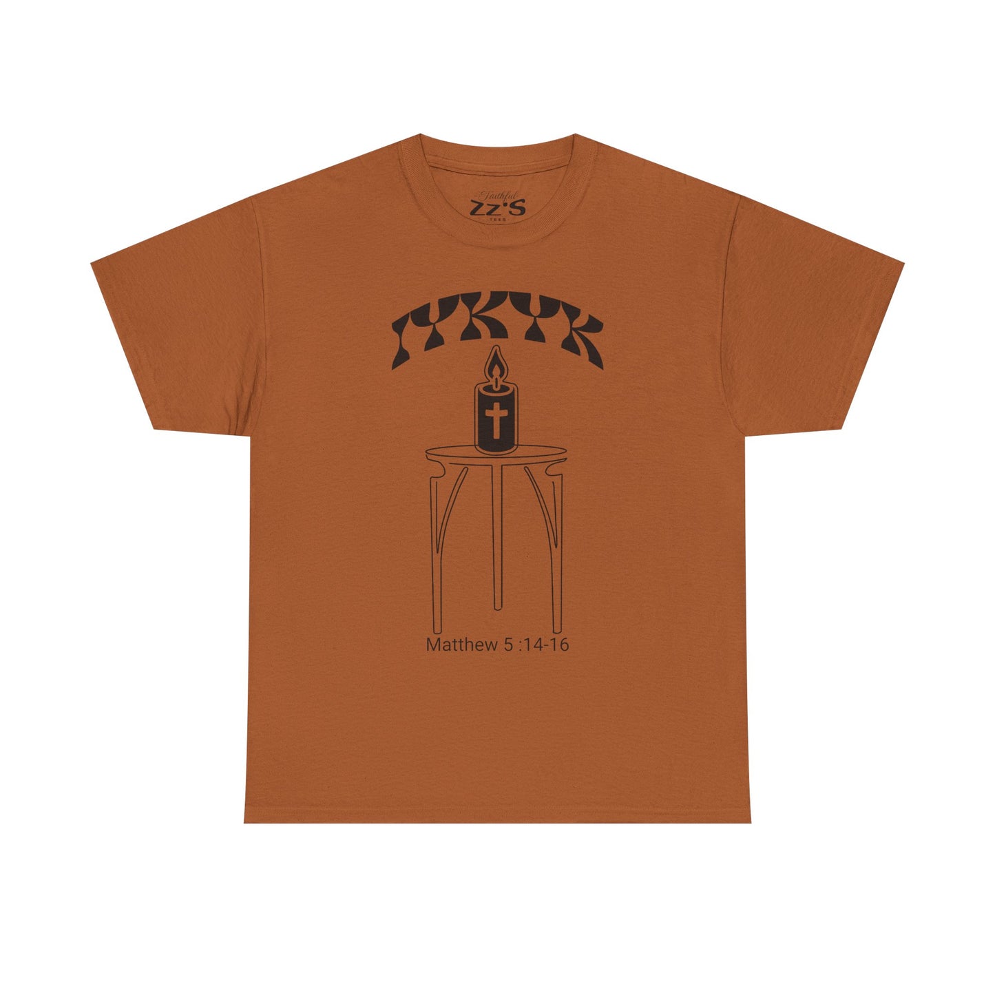 Matthew 5:14-16 Candle Tee — Christian Faith Inspirational T-Shirt