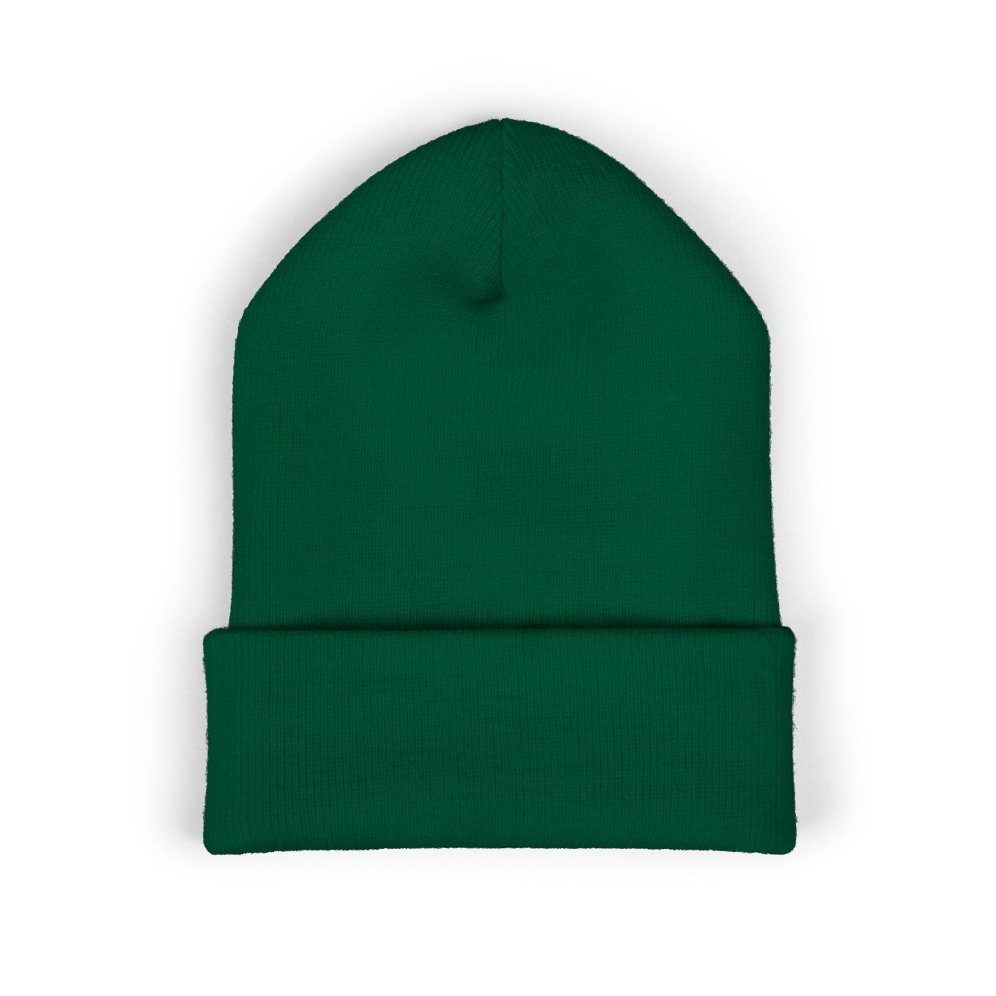 Embroidered Cross Cuffed Beanie — Classic Christian Knit Hat