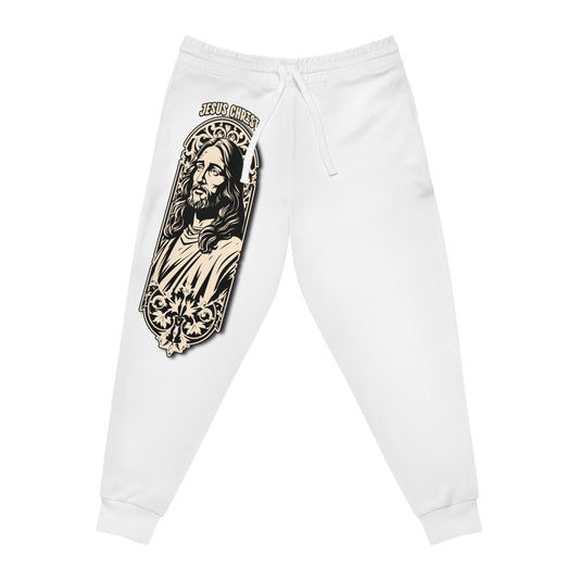 Jesus Graphic Joggers — Vintage Sacred Heart Athletic Pants
