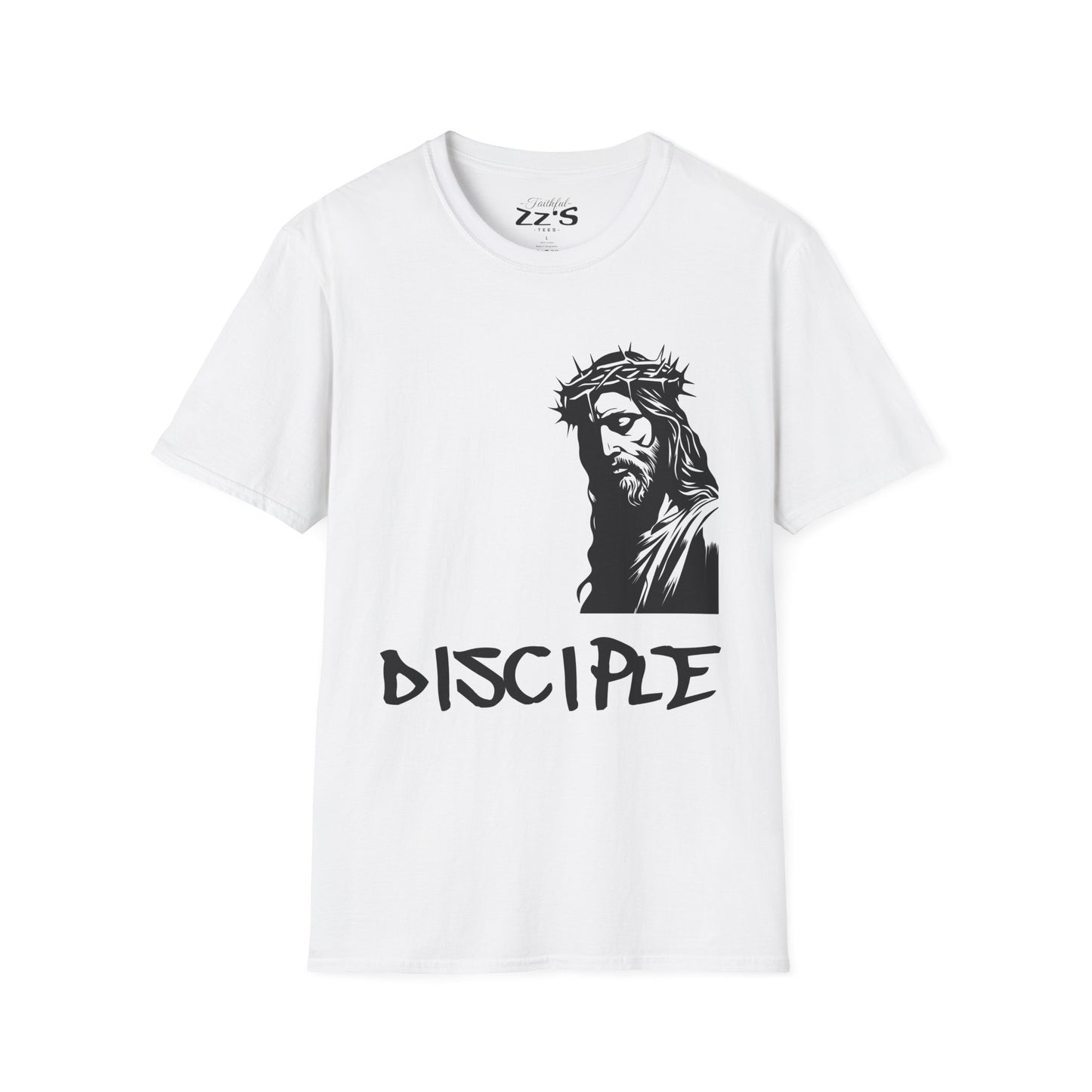 Disciple Tee — Front Jesus Portrait & Back "Lion of Judah" Christian Graphic T-Shirt