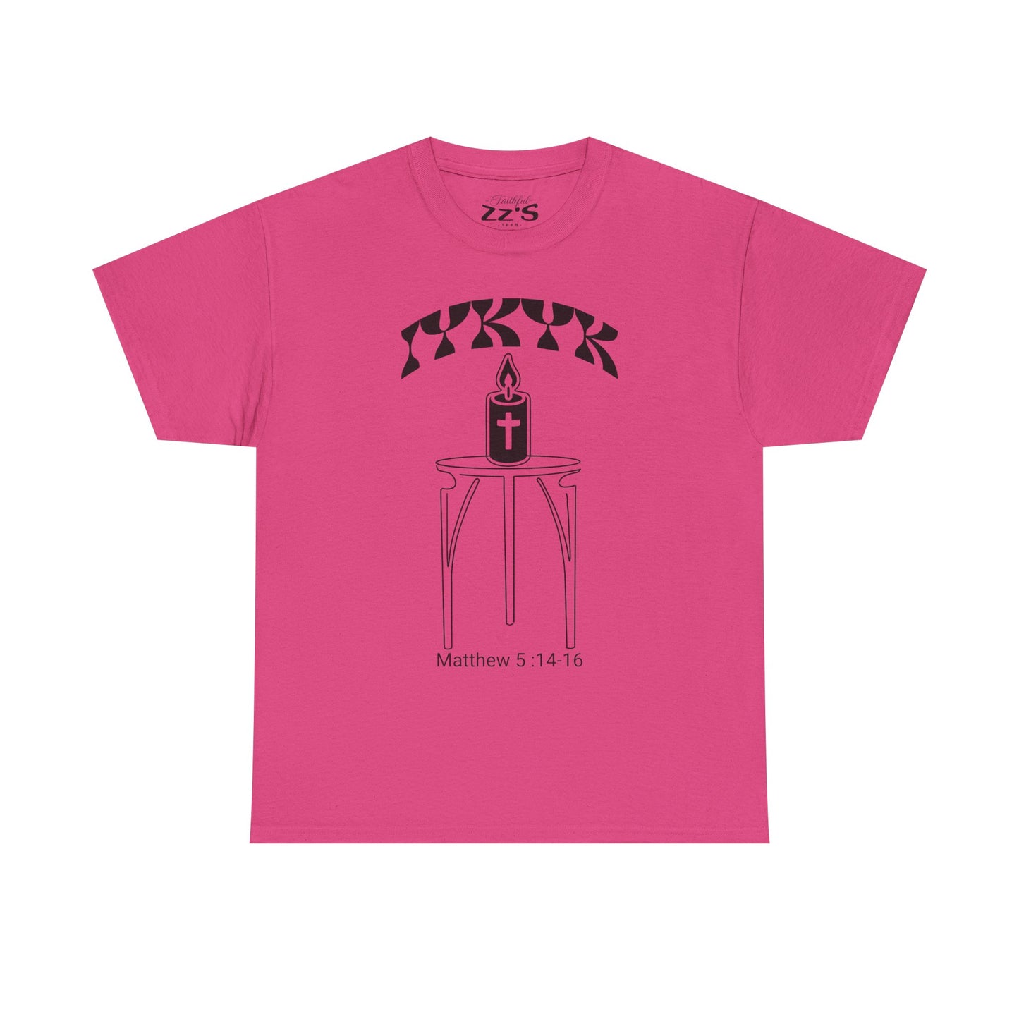 Matthew 5:14-16 Candle Tee — Christian Faith Inspirational T-Shirt